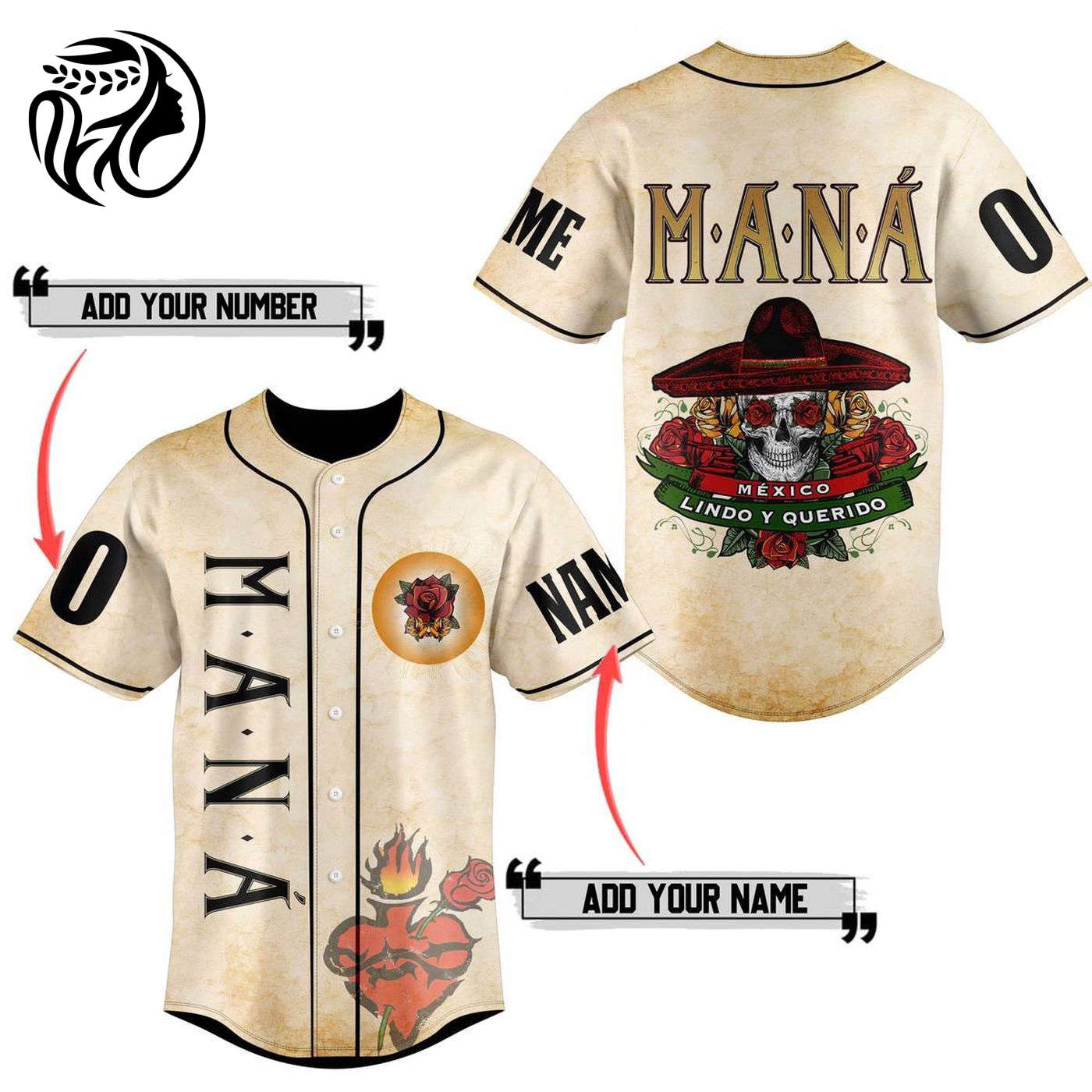 Mexico Lindo Y Querido Mana Baseball Jersey For Men Women And Kids Gift