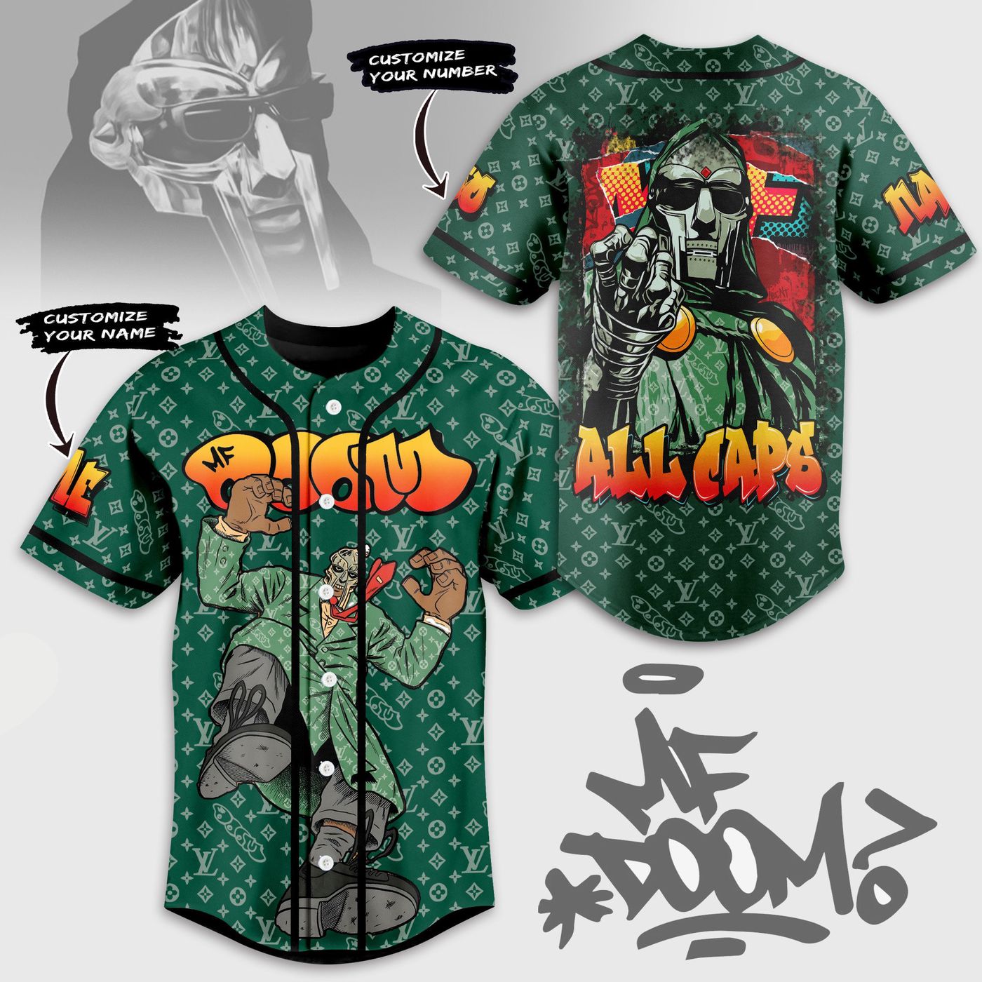 MF Doom Baseball Jersey For Men Women And Kids Gift