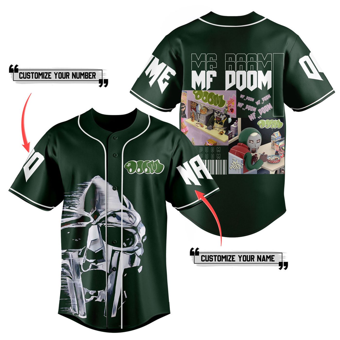MF Doom Baseball Jersey For Men Women And Kids Gift