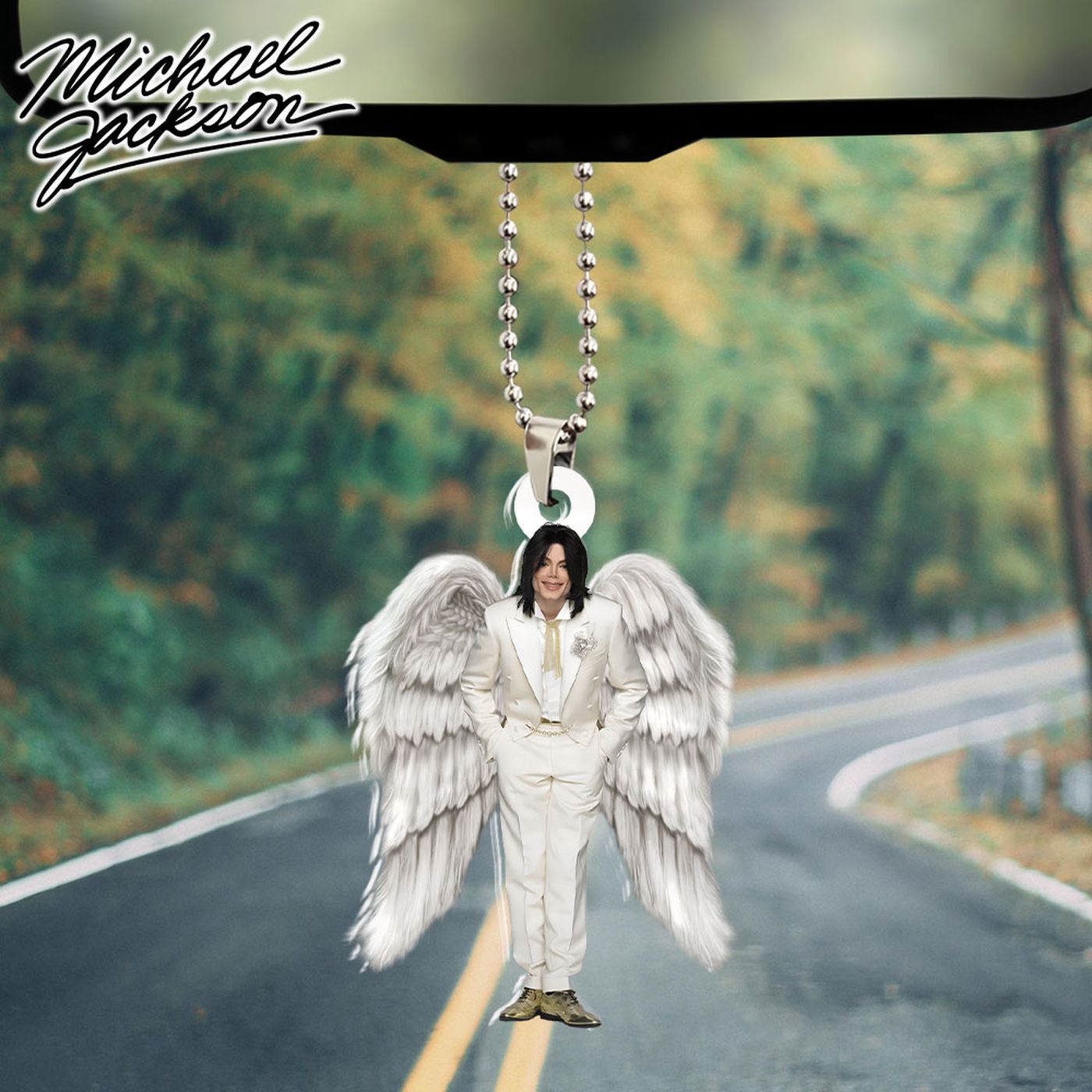 Michael Jackson Custom Shape 2-sided Acrylic Car Ornament Gift
