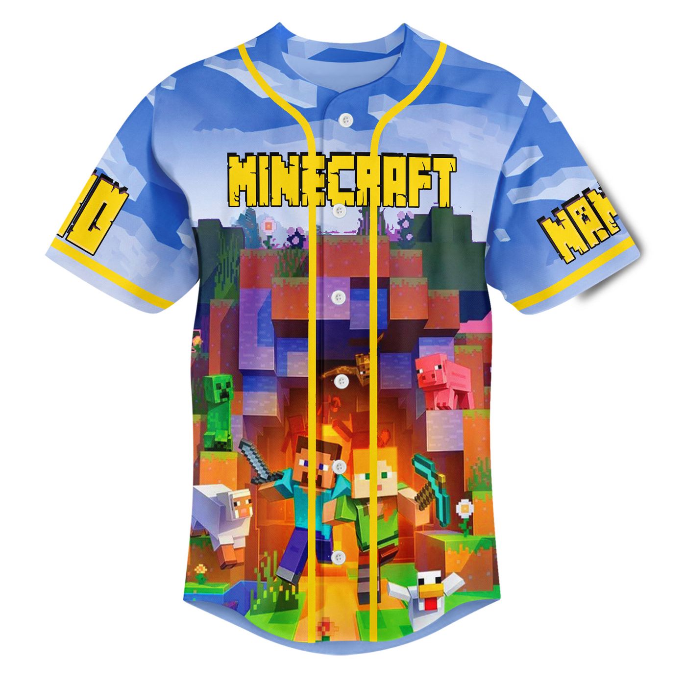 Minecraft Baseball Jersey For Men Women And Kids Gift