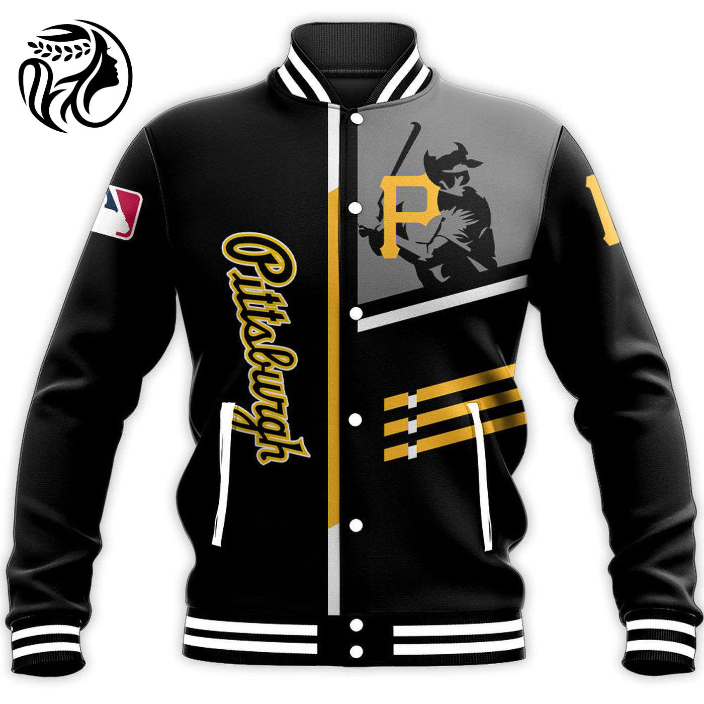 Personalized MLB Pittsburgh Pirates Baseball Jacket V3 – Custom Name & Number Option