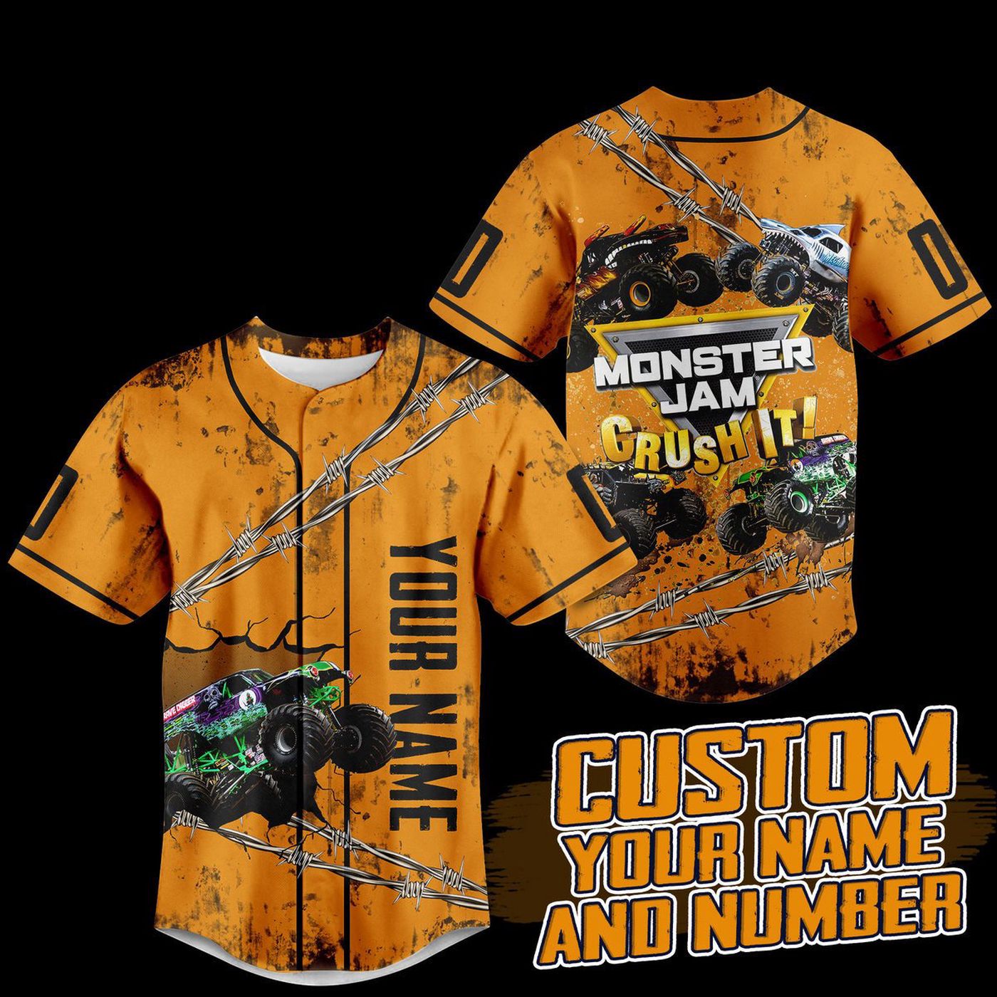 Monster Jam Crush It Baseball Jersey For Men Women And Kids Gift