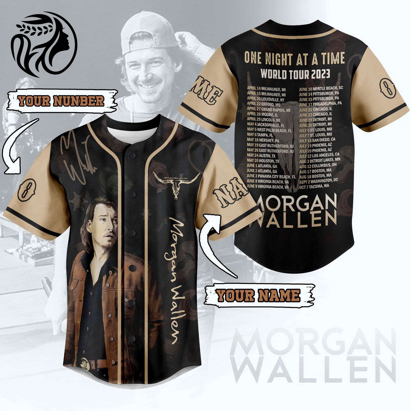 Morgan Wallen Baseball Jersey For Men Women And Kids Gift