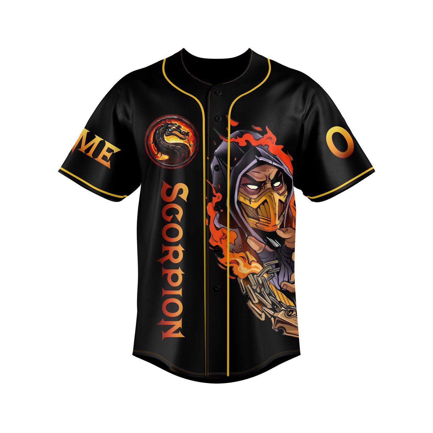 Mortal Kombat Scorpion Baseball Jersey For Men Women And Kids Gift