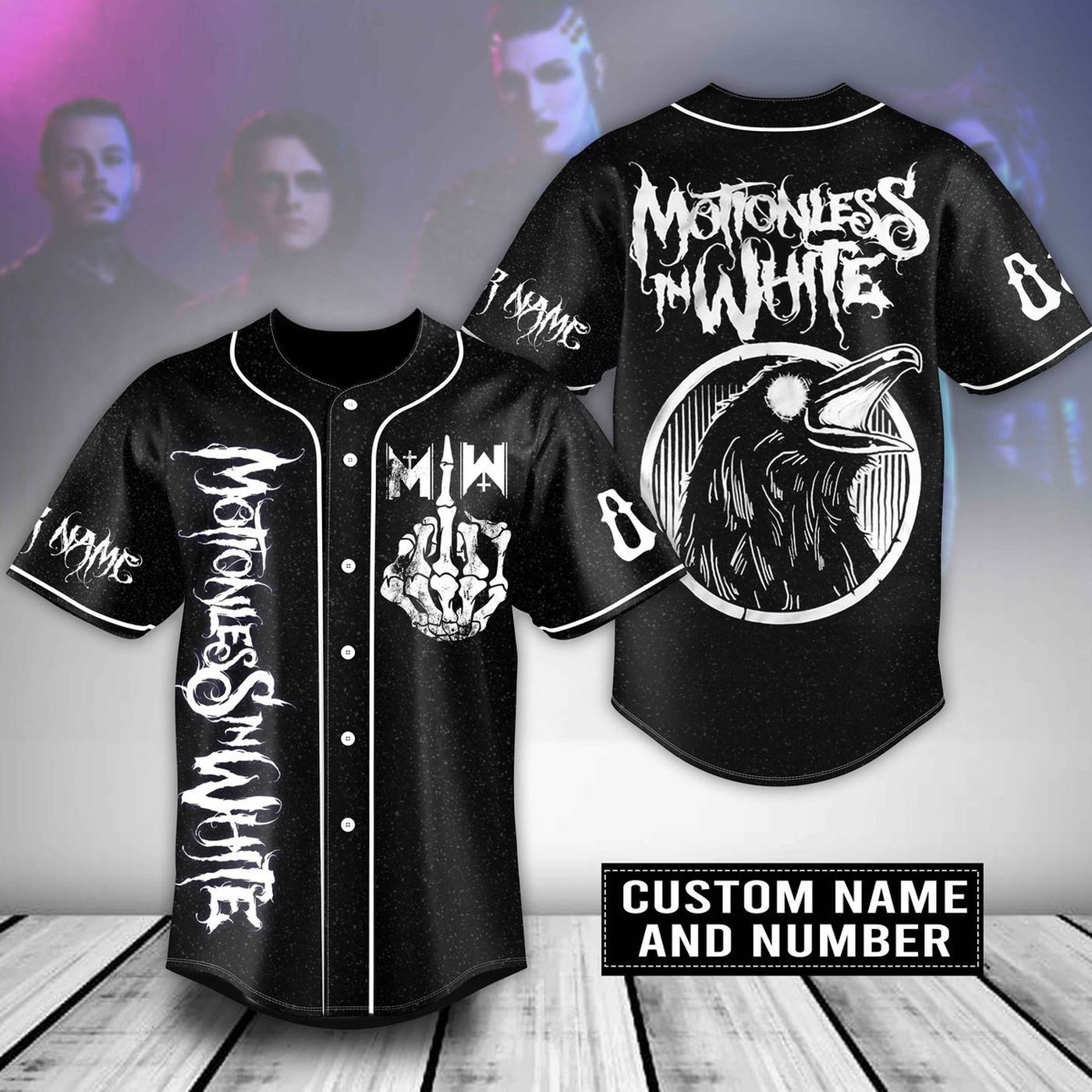 Motionless In White Baseball Jersey For Men Women And Kids Gift Motionless In White Baseball Jersey For Men Women And Kids Gift