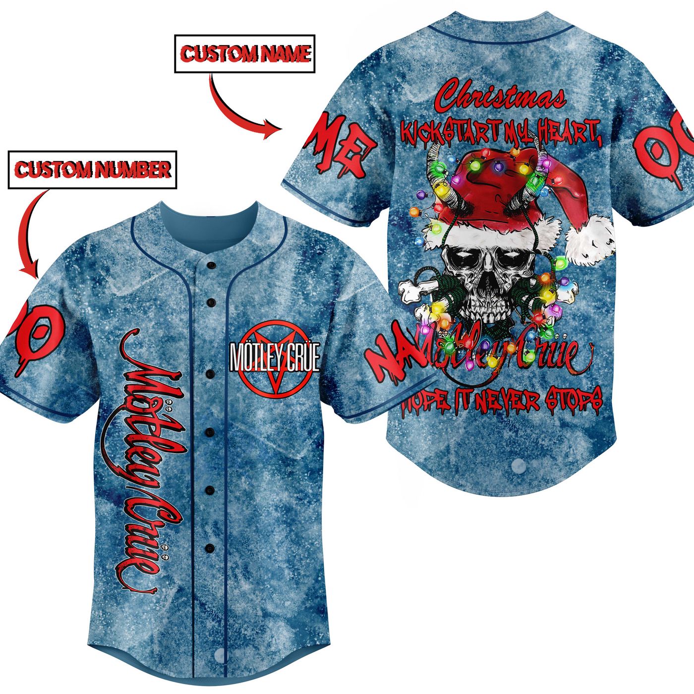 Motley Crue Baseball Jersey For Men Women And Kids Gift