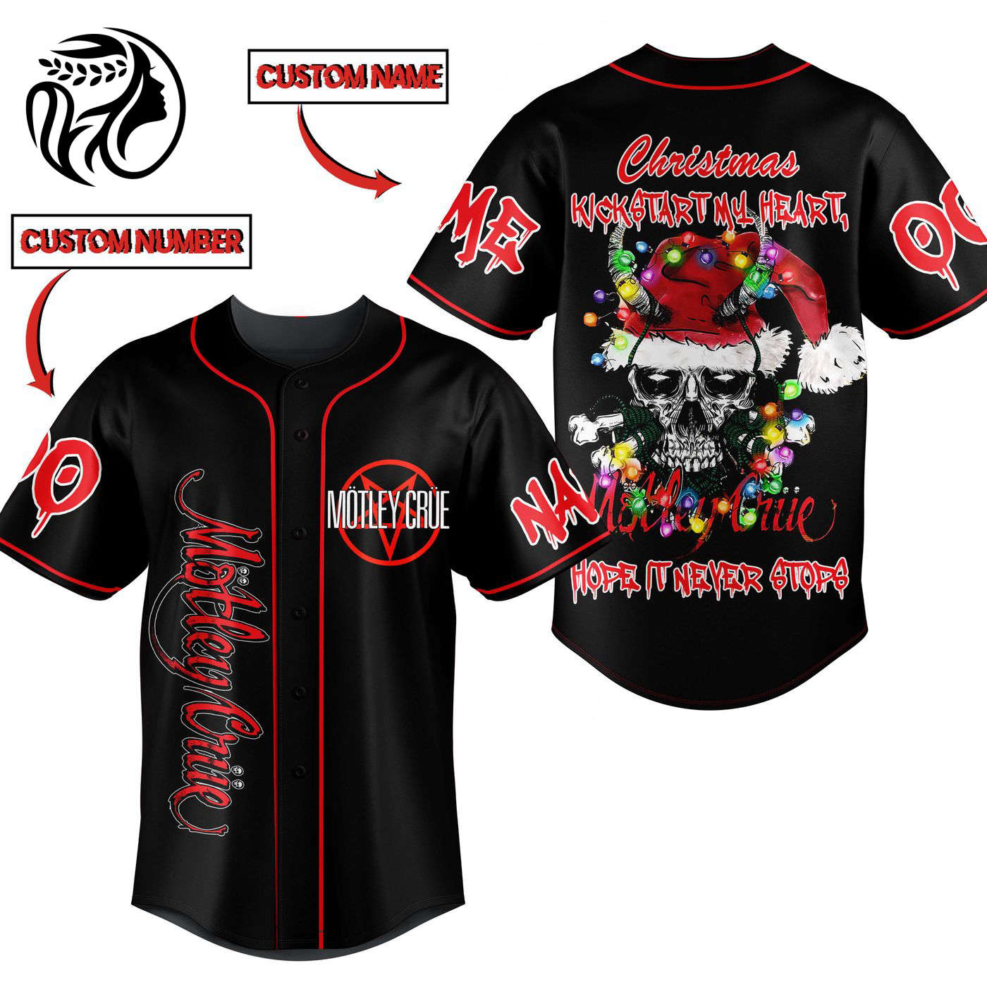 Motley Crue Baseball Jersey For Men Women And Kids Gift