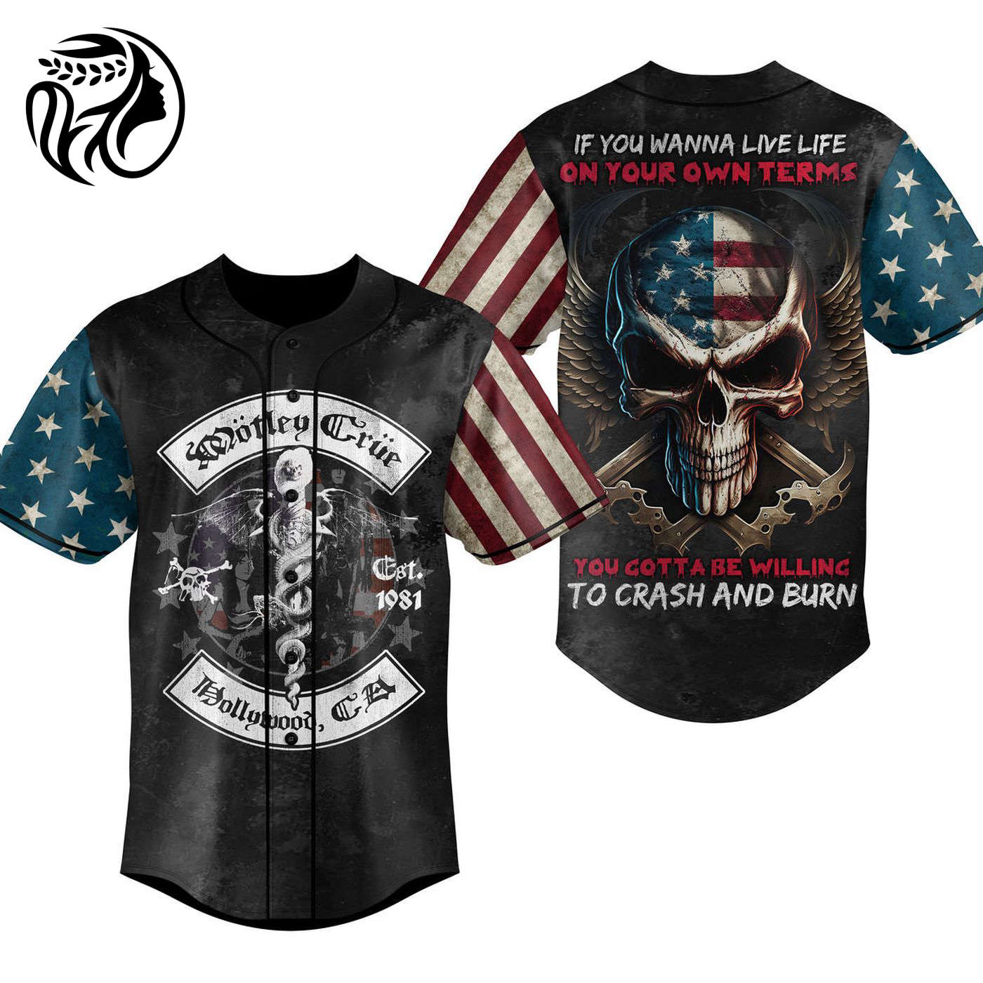 Motley Crue Baseball Jersey For Men Women And Kids Gift