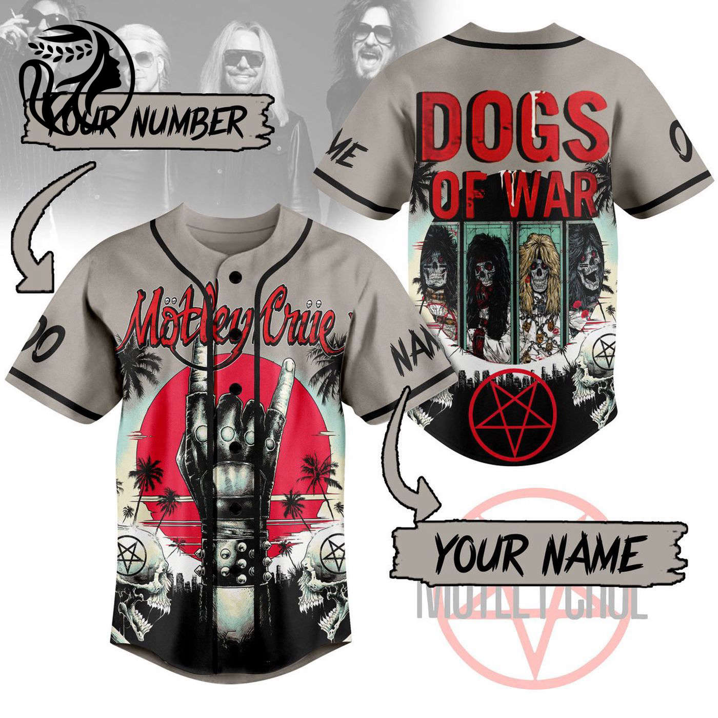 Motley Crue Baseball Jersey For Men Women And Kids Gift