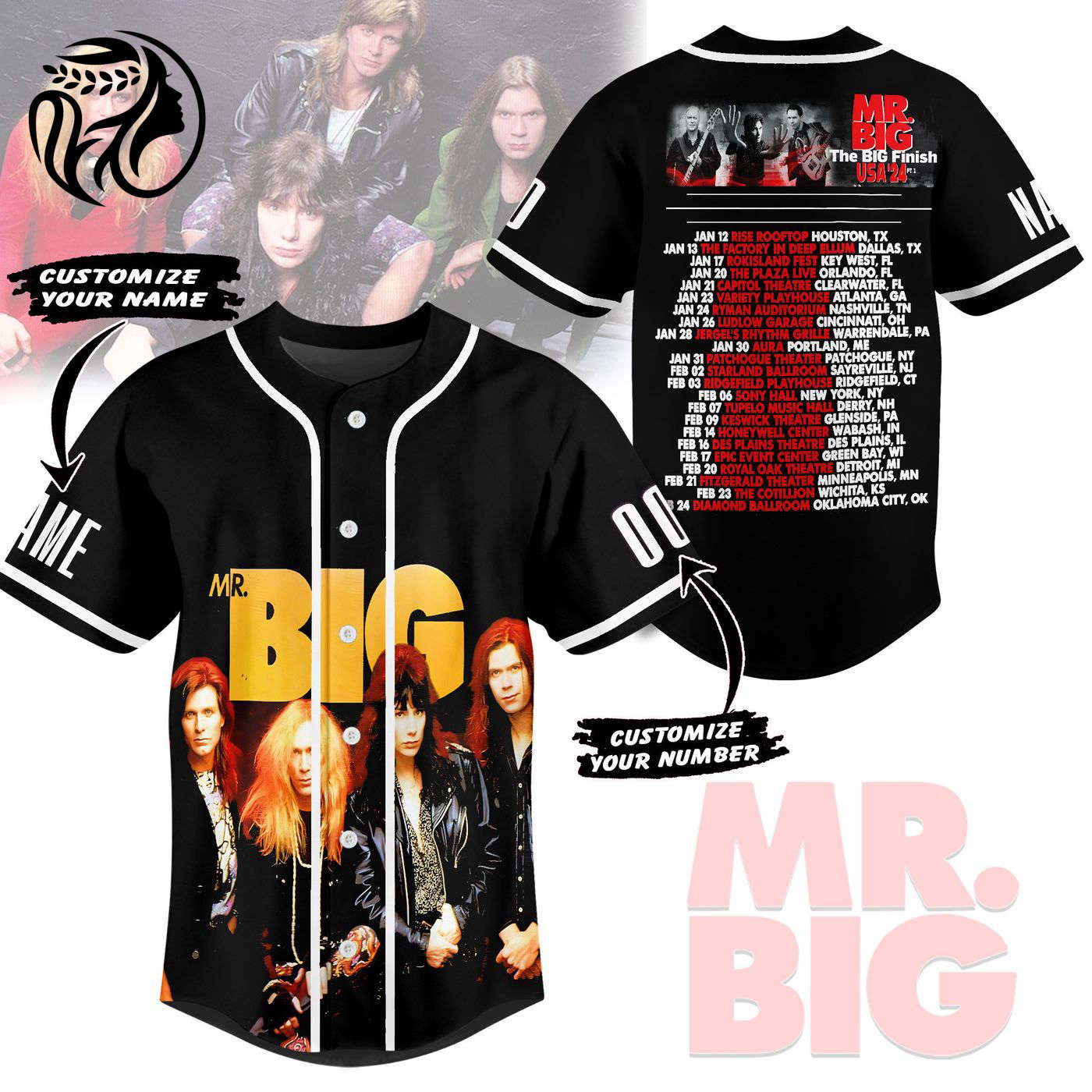 Mr. Big Baseball Jersey For Men Women And Kids Gift