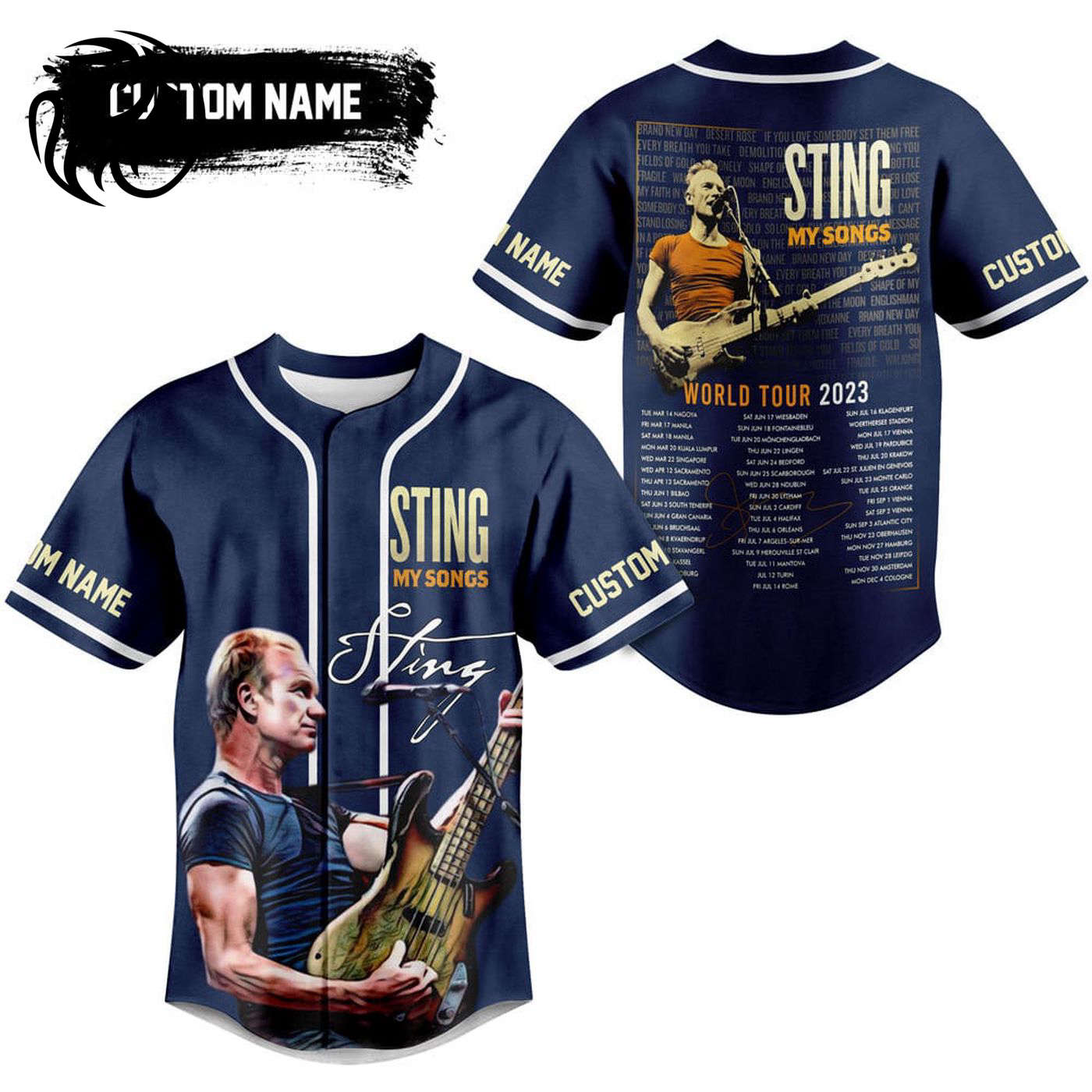 My Songs Sting Baseball Jersey For Men Women And Kids Gift