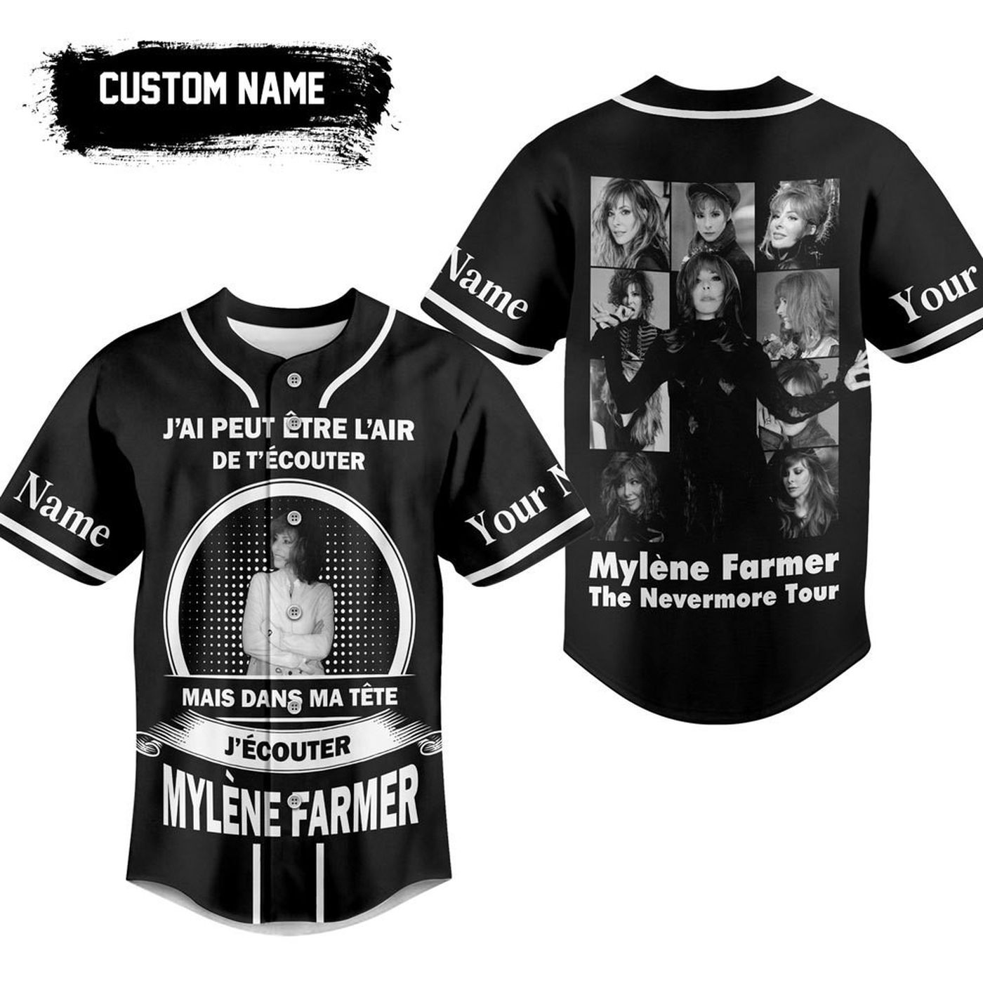Mylene Farmer Baseball Jersey For Men Women And Kids Gift