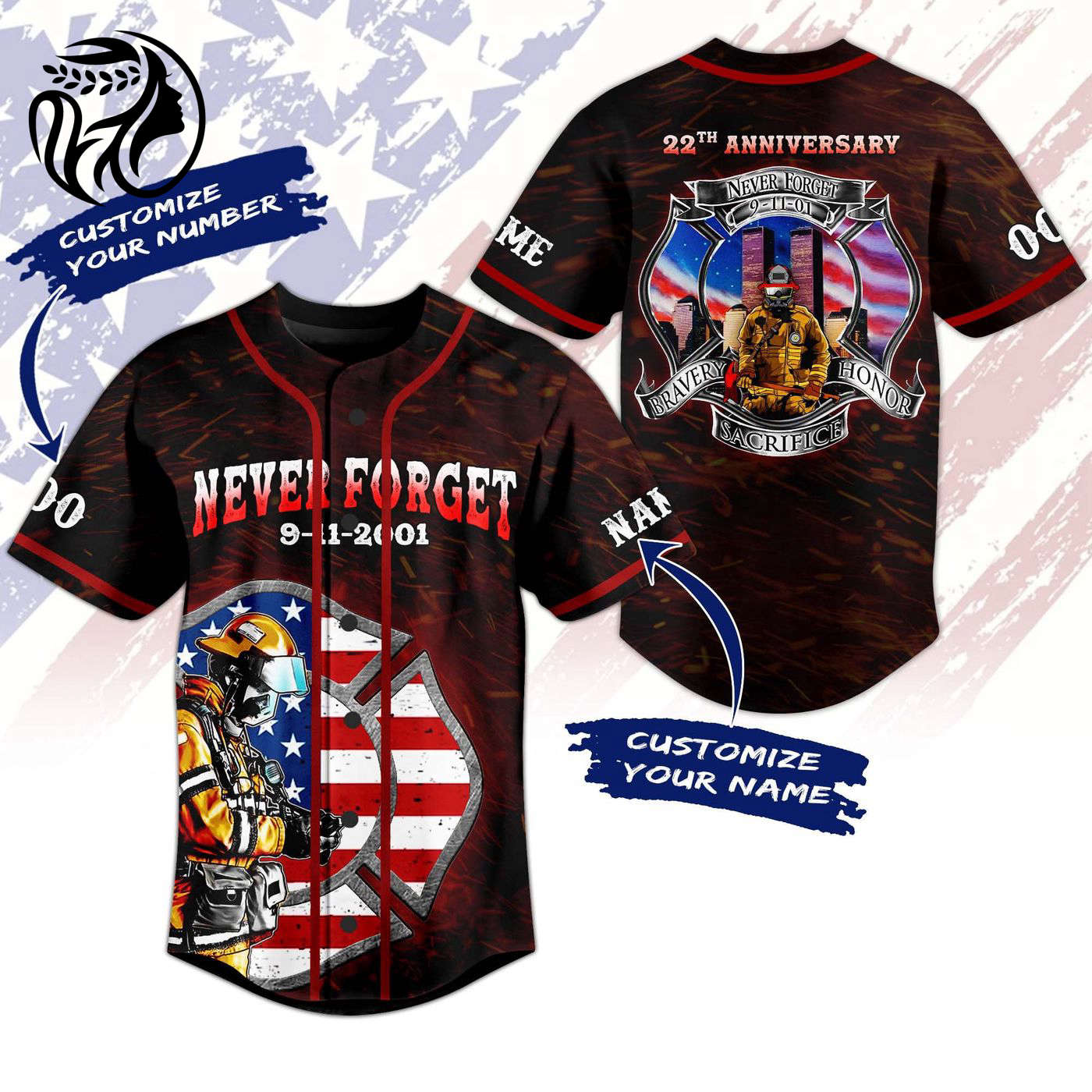 Never Forget Baseball Jersey For Men Women And Kids Gift