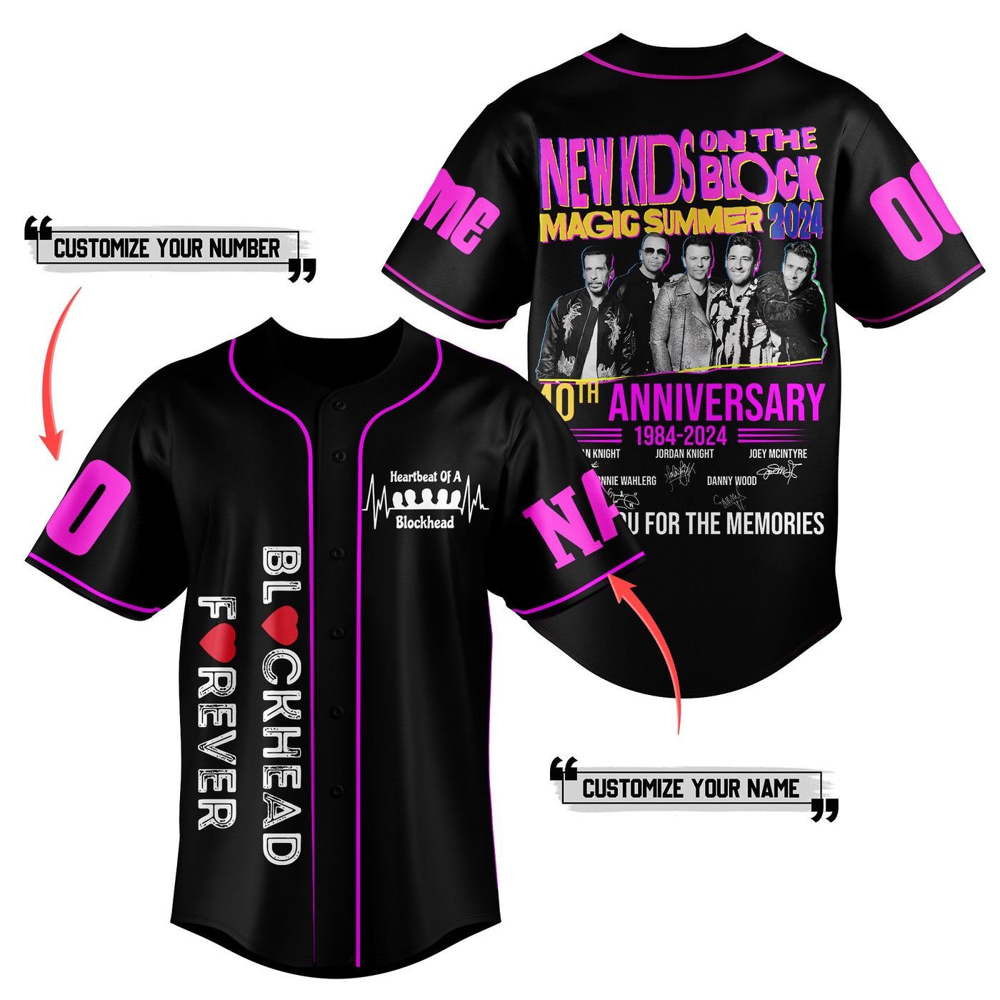New Kids On The Block Baseball Jersey For Men Women And Kids Gift