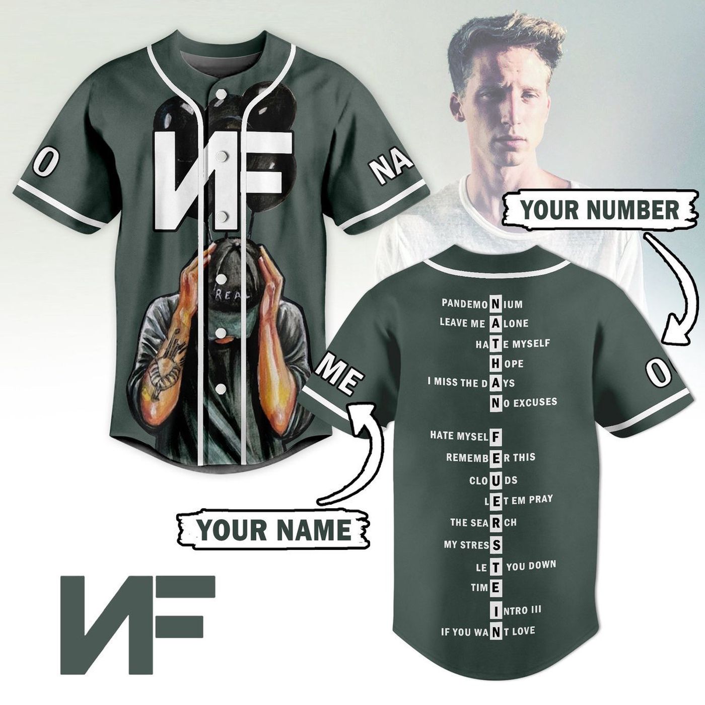 NF Hope Baseball Jersey For Men Women And Kids Gift