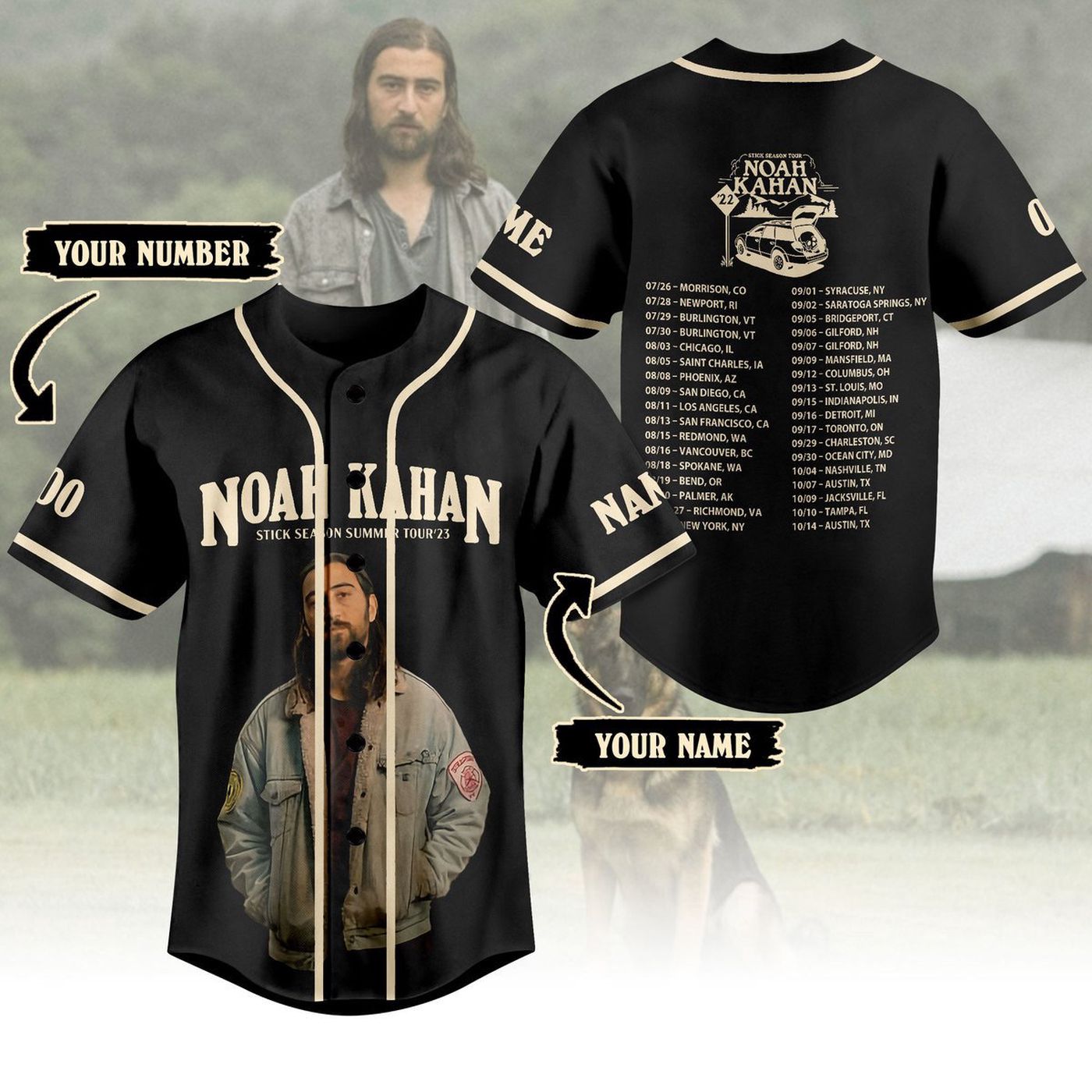 Noah Kahan Baseball Jersey For Men Women And Kids Gift