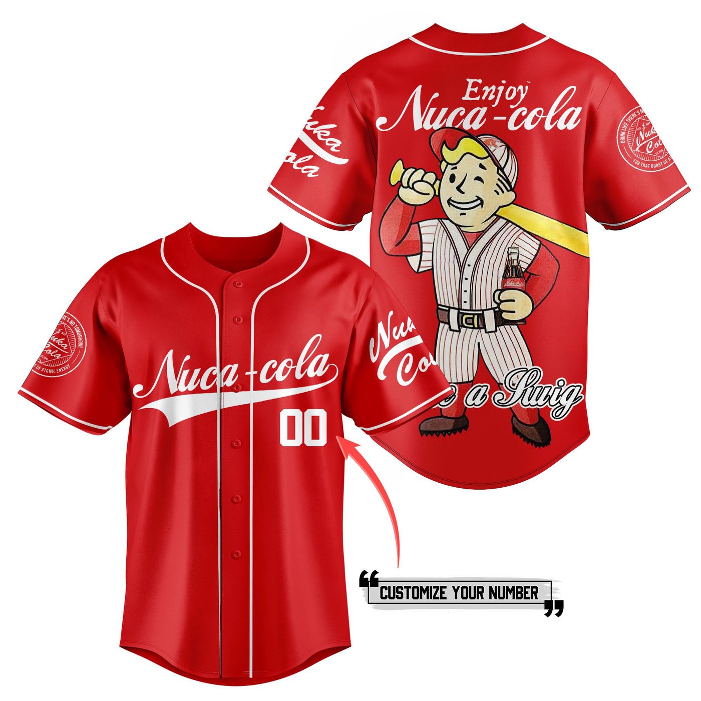 Nuka Cola Baseball Jersey For Men Women And Kids Gift