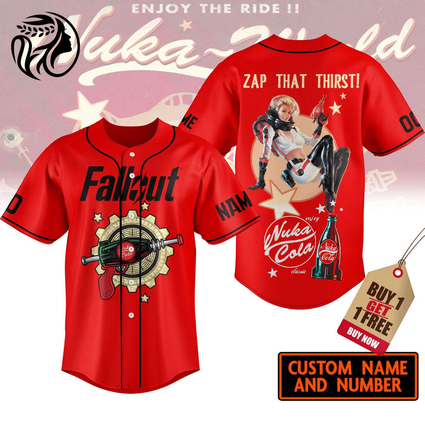 Nuka Cola Baseball Jersey For Men Women And Kids Gift