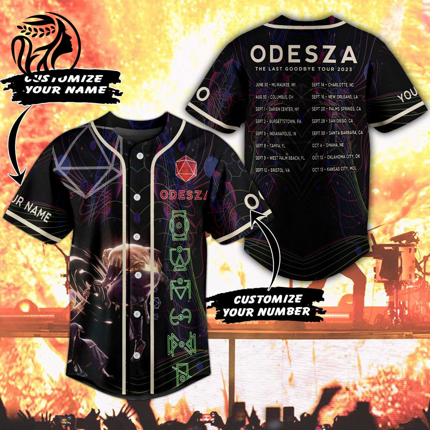 Odesza Baseball Jersey For Men Women And Kids Gift