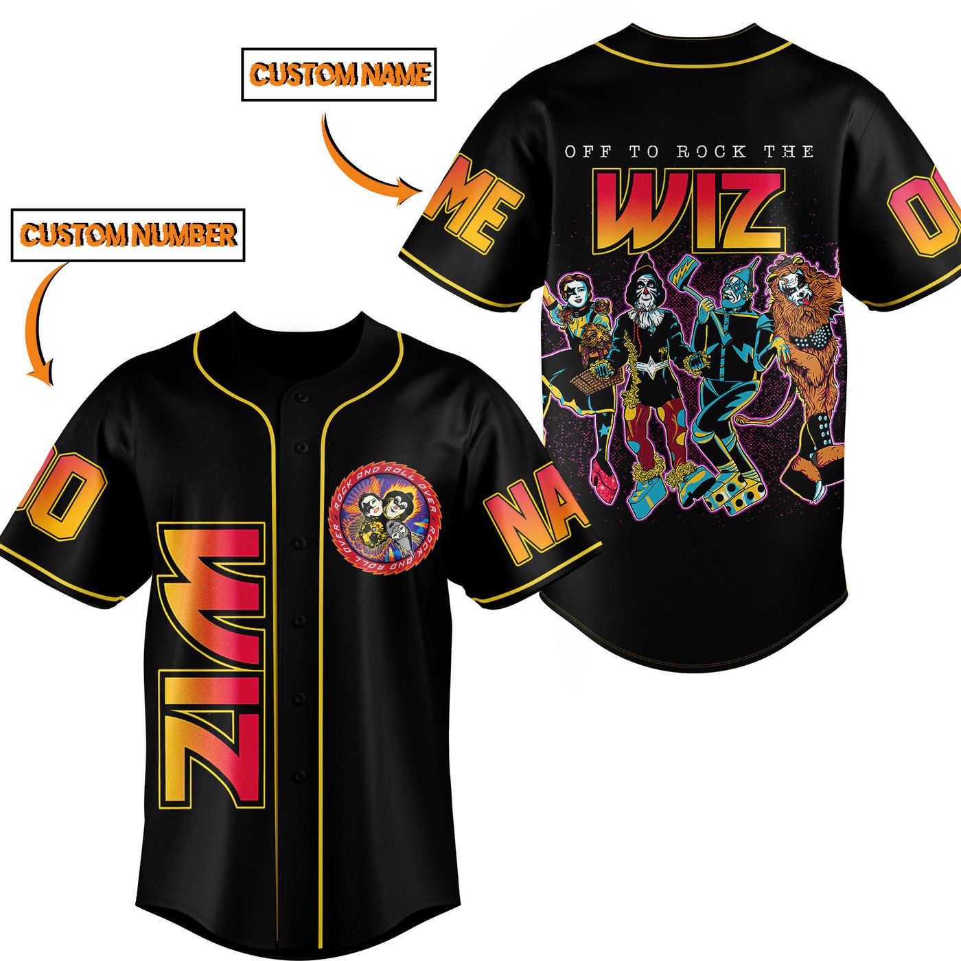 Off To Rock The Wiz Baseball Jersey For Men Women And Kids Gift