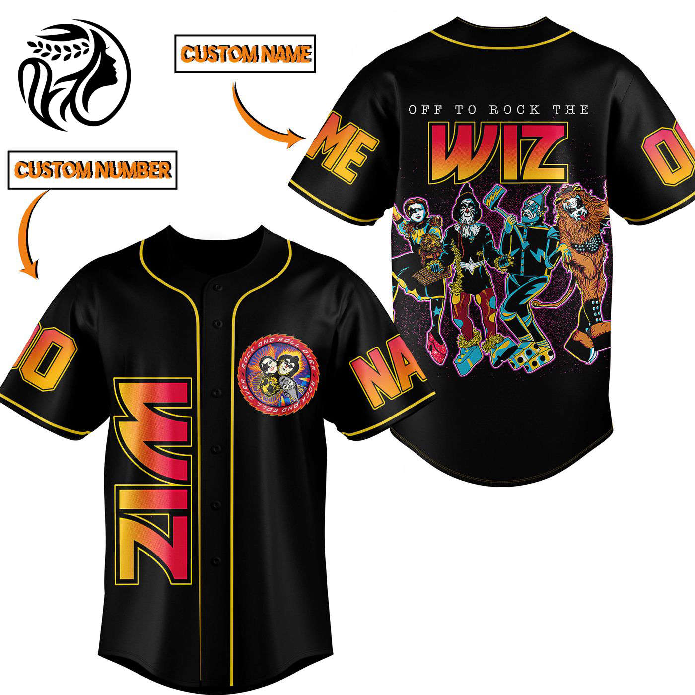 Off To Rock The Wiz Baseball Jersey For Men Women And Kids Gift
