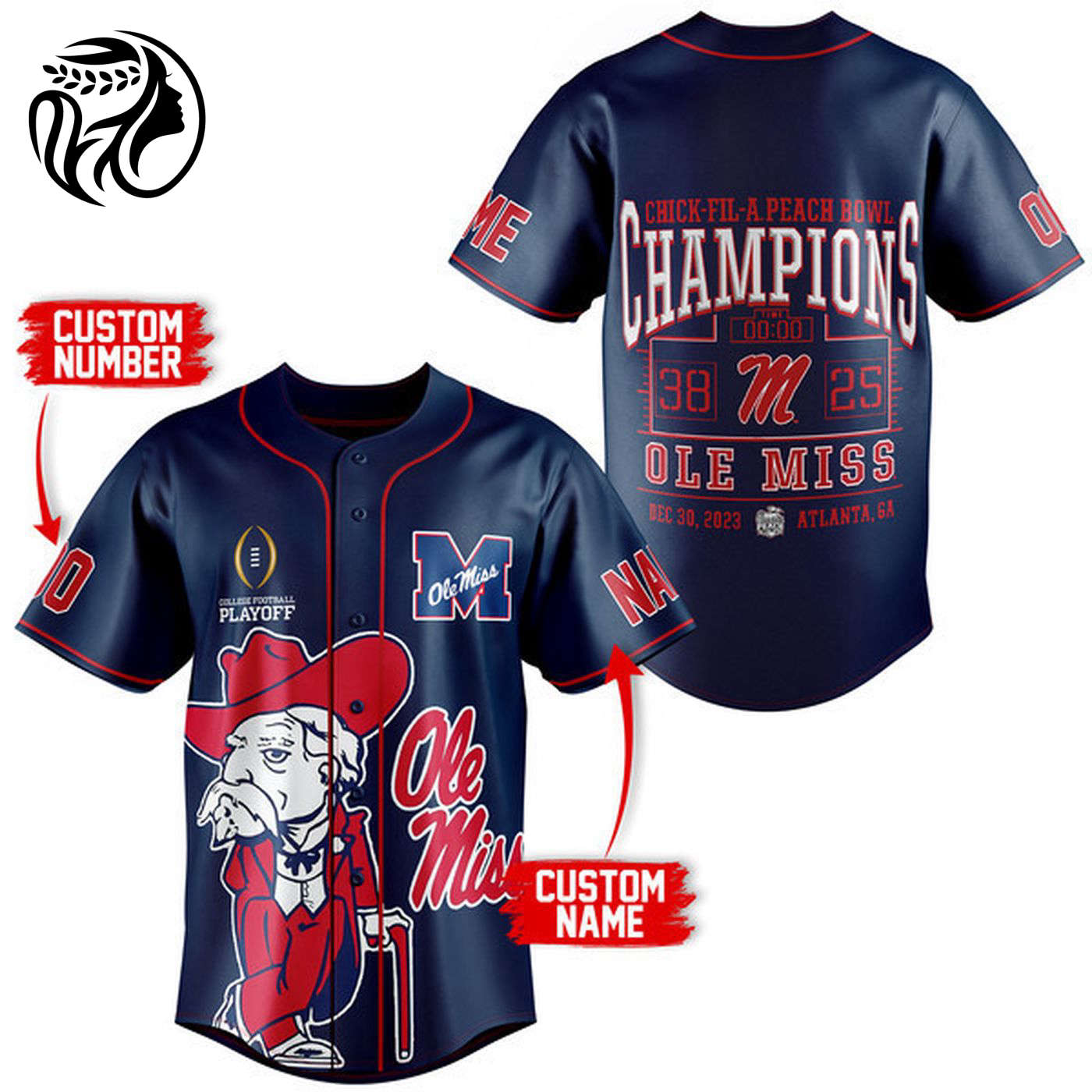 Ole Miss Rebels Baseball Jersey For Men Women And Kids Gift