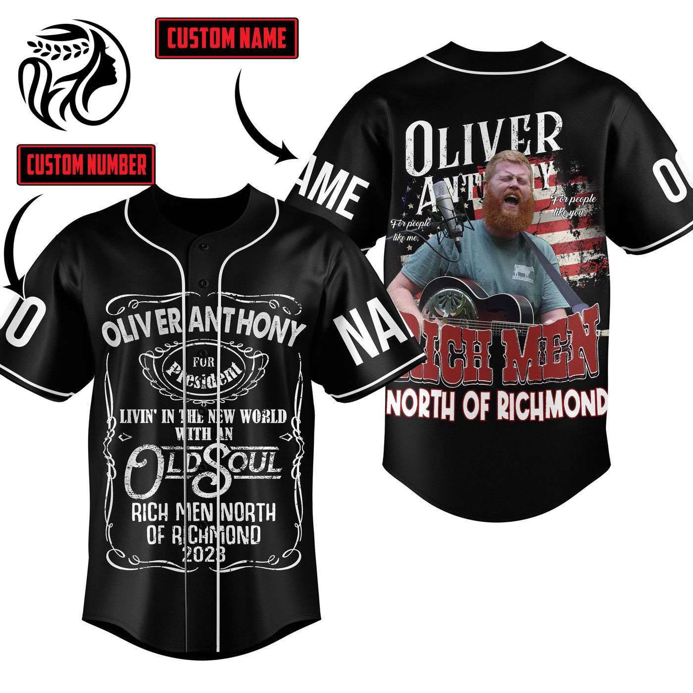 Oliver Anthony Baseball Jersey For Men Women And Kids Gift
