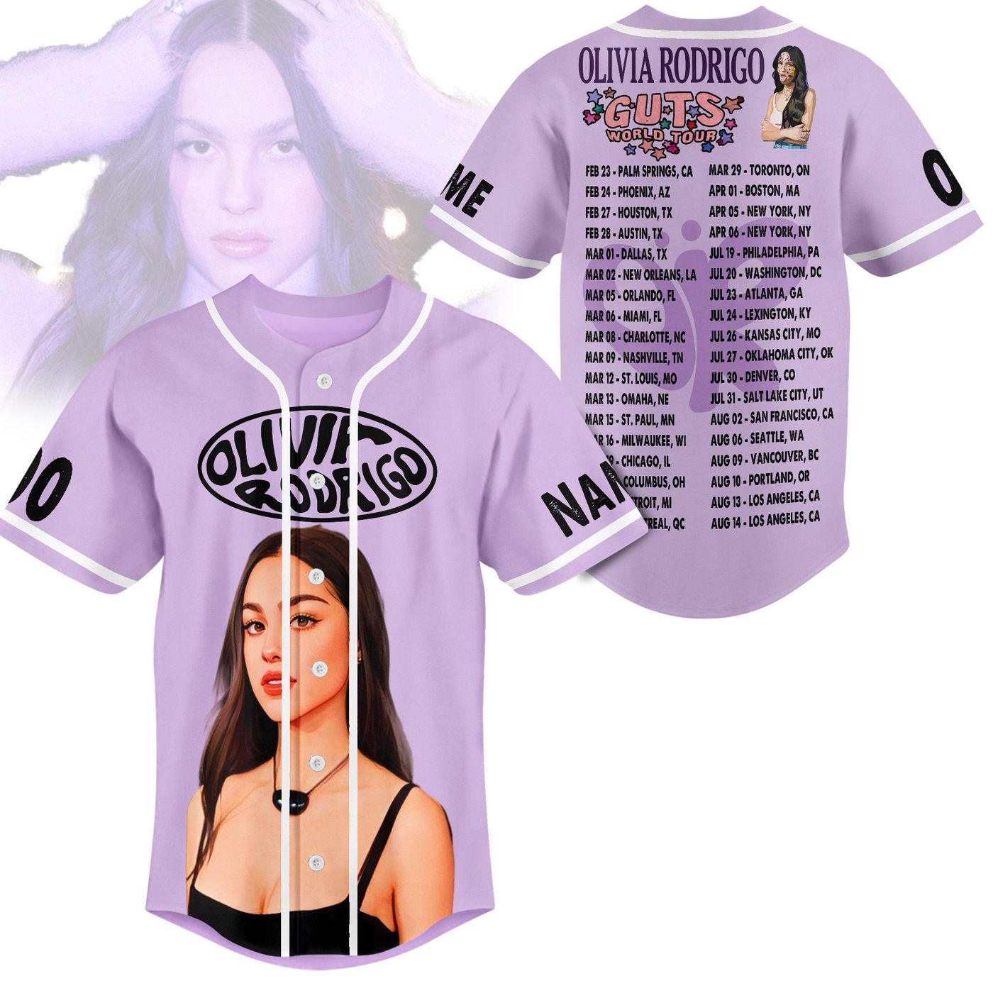 Olivia Rodrigo Baseball Jersey For Men Women And Kids Gift
