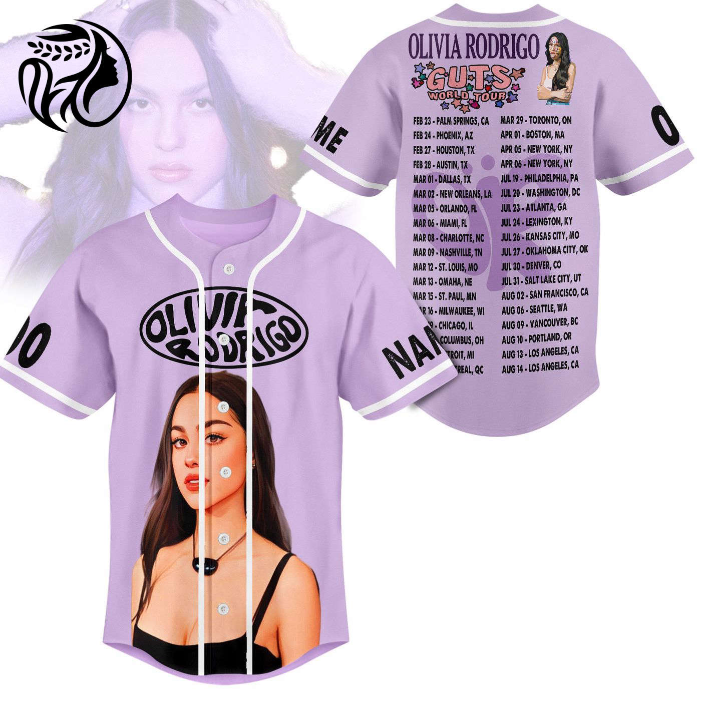 Olivia Rodrigo Baseball Jersey For Men Women And Kids Gift