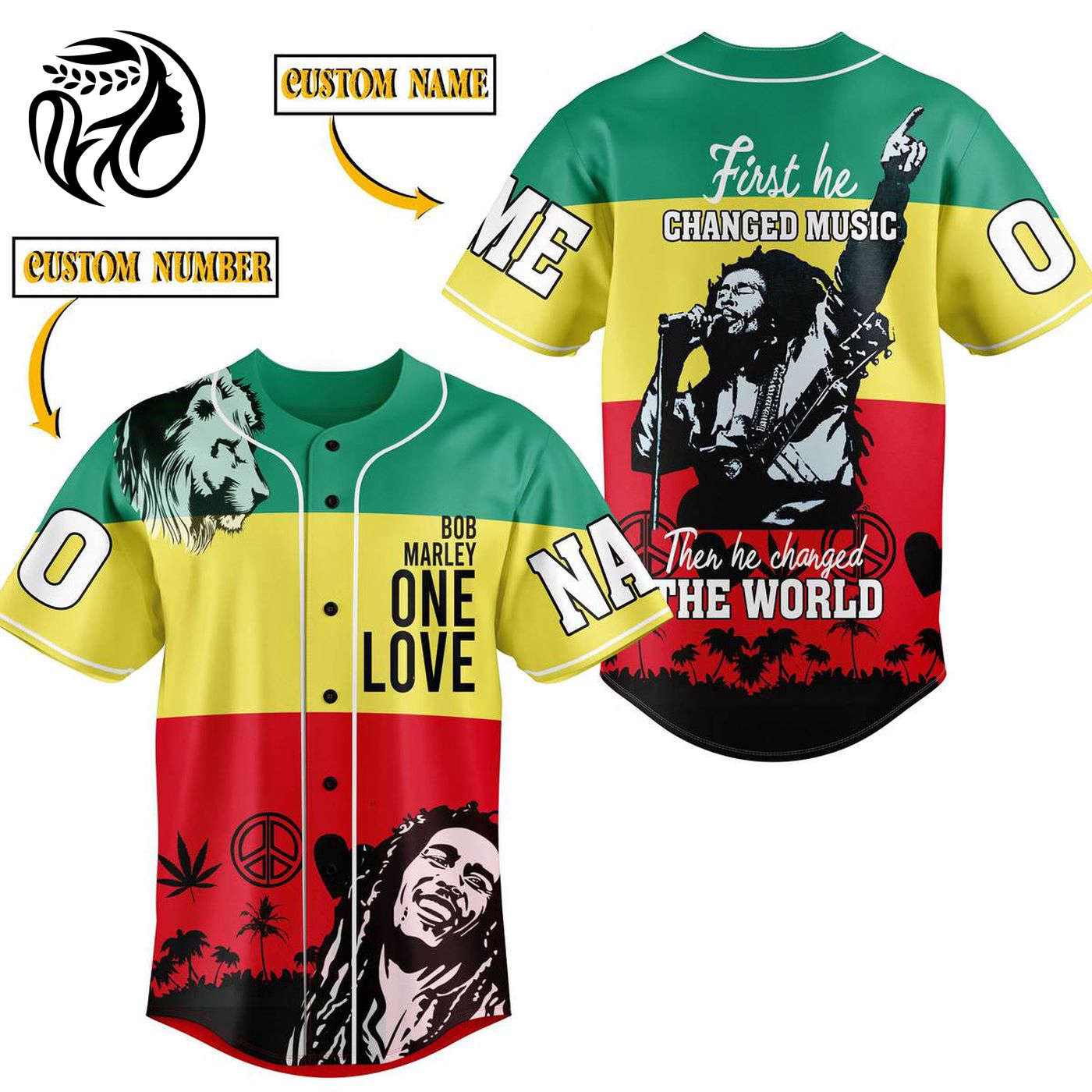 One Love Bob Marley Baseball Jersey For Men Women And Kids Gift
