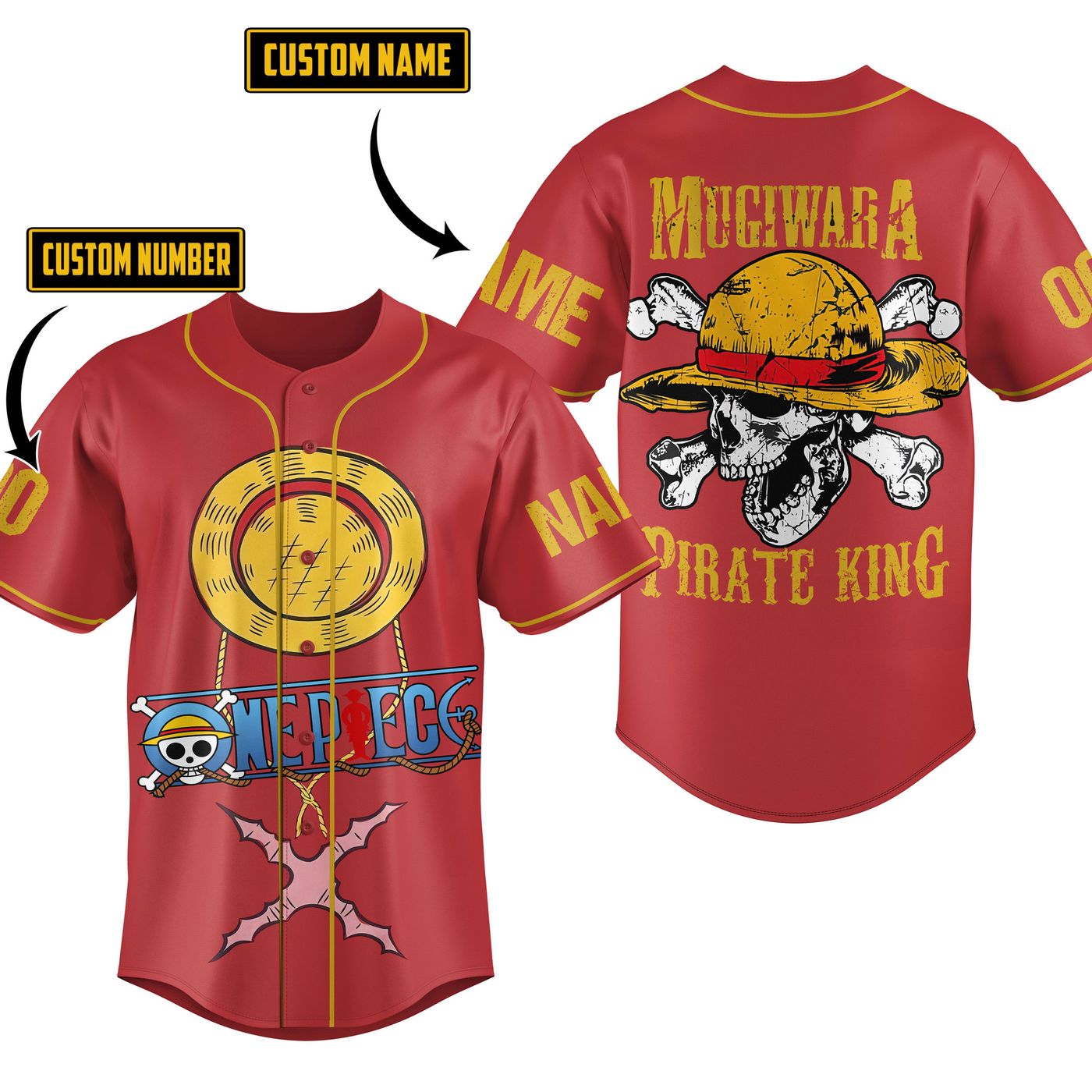 One Piece Baseball Jersey For Men Women And Kids Gift