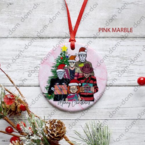 Spooky Christmas Delight: Ceramic Horror Movie Ornament – Shop Now!