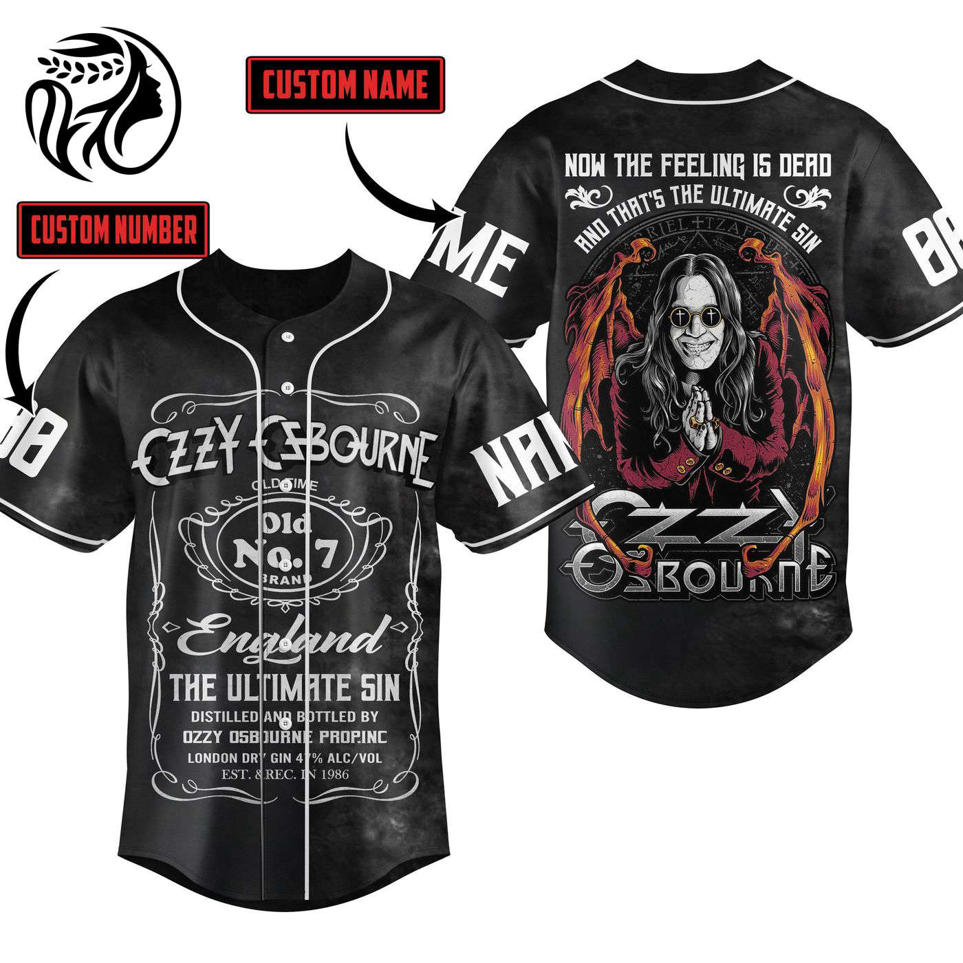Ozzy Osbourne Baseball Jersey For Men Women And Kids Gift
