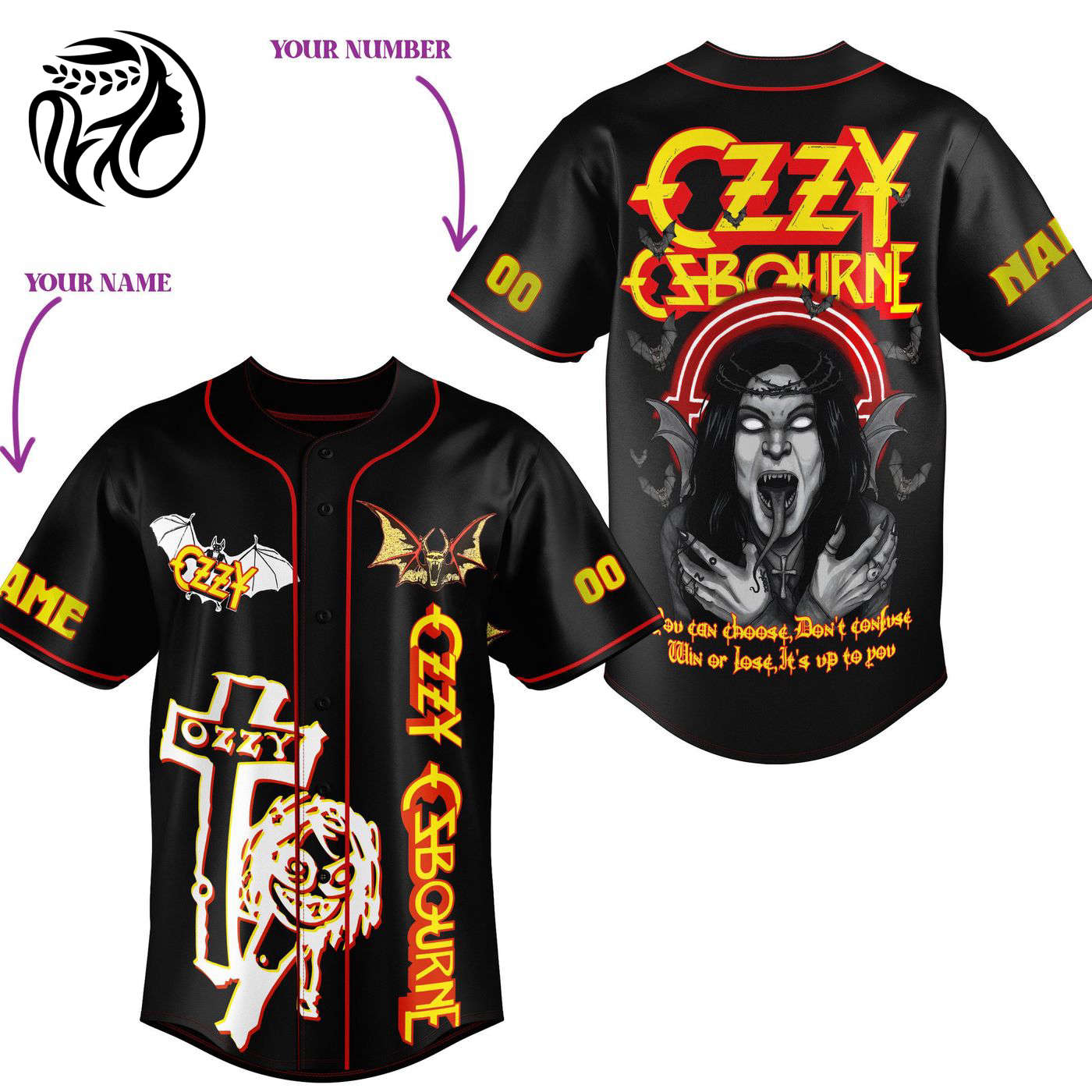 Ozzy Osbourne Baseball Jersey For Men Women And Kids Gift