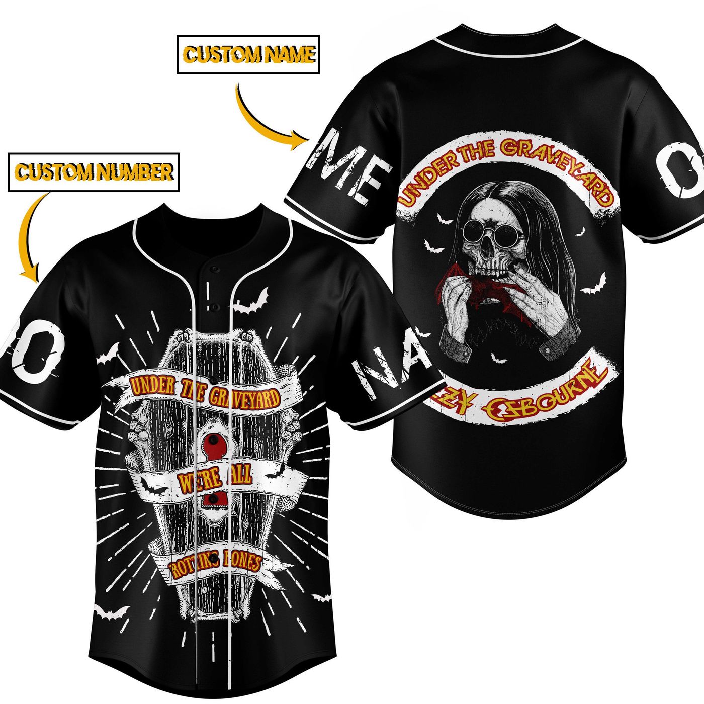 Ozzy Osbourne Baseball Jersey For Men Women And Kids Gift
