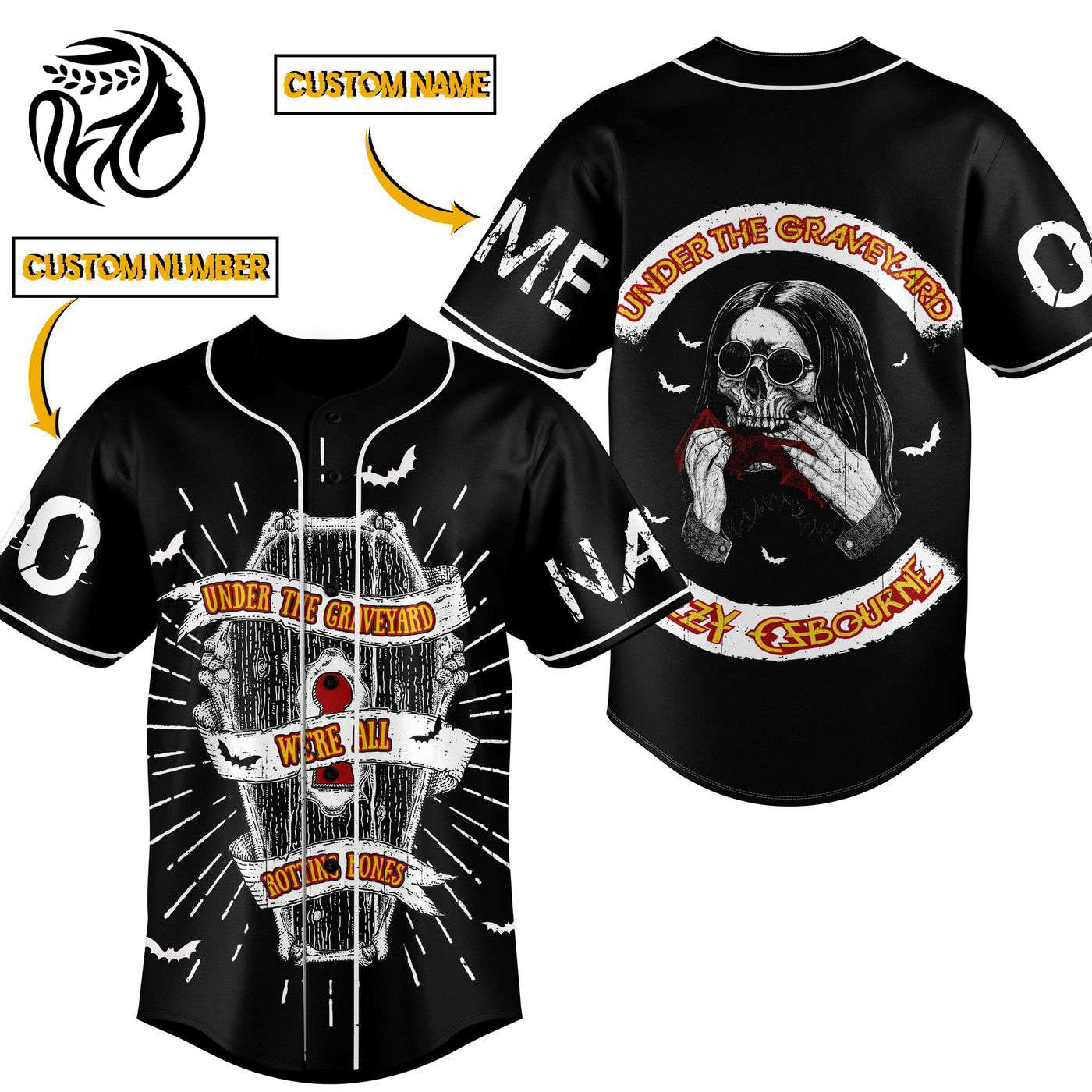 Ozzy Osbourne Baseball Jersey For Men Women And Kids Gift