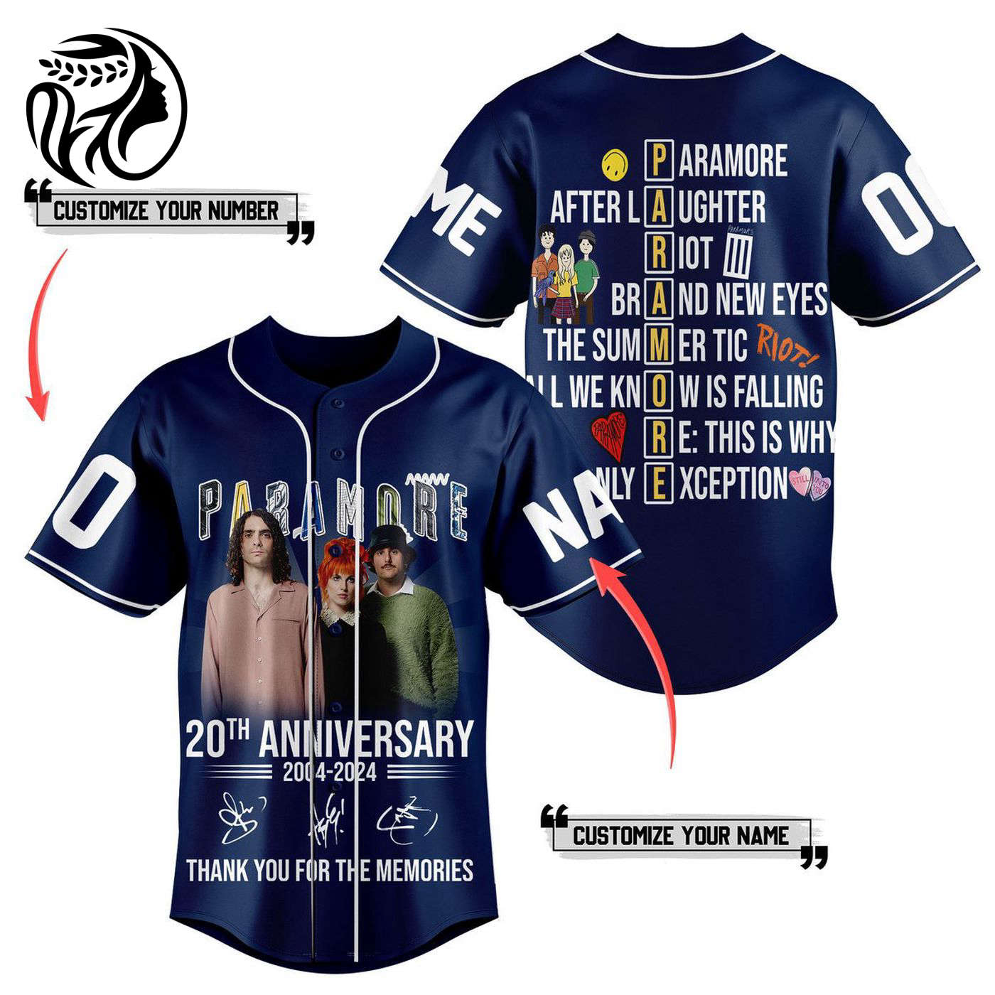 Paramore Baseball Jersey For Men Women And Kids Gift