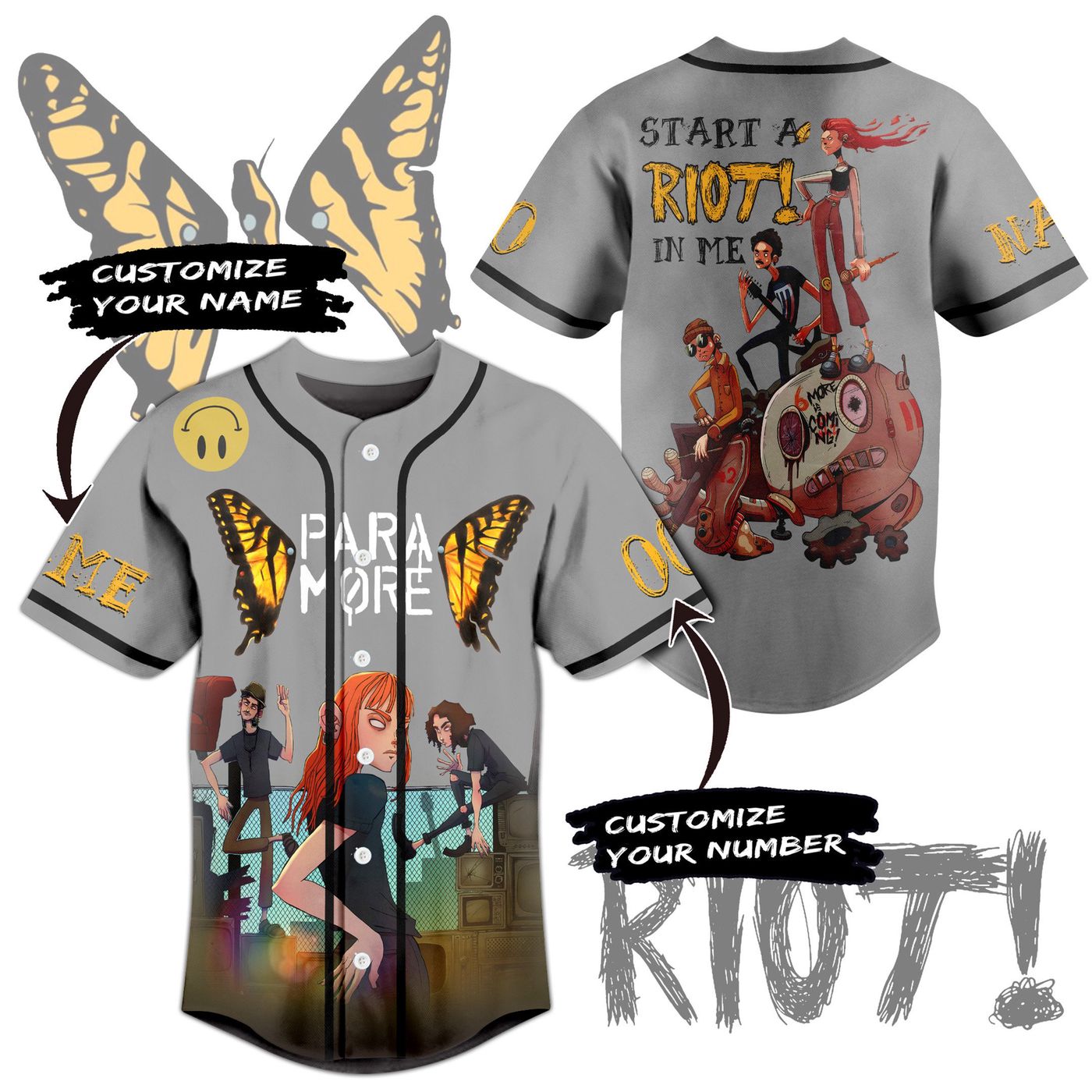 Paramore Riot!Baseball Jersey For Men Women And Kids Gift