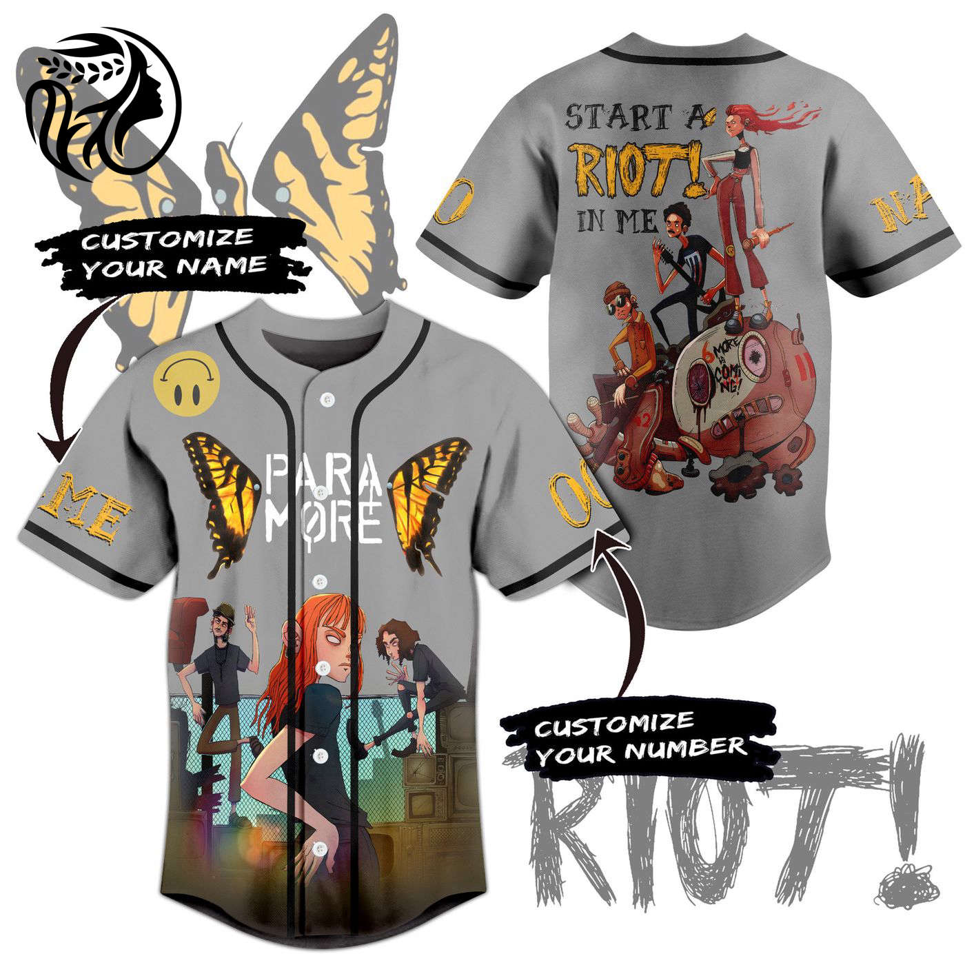 Paramore Riot!Baseball Jersey For Men Women And Kids Gift