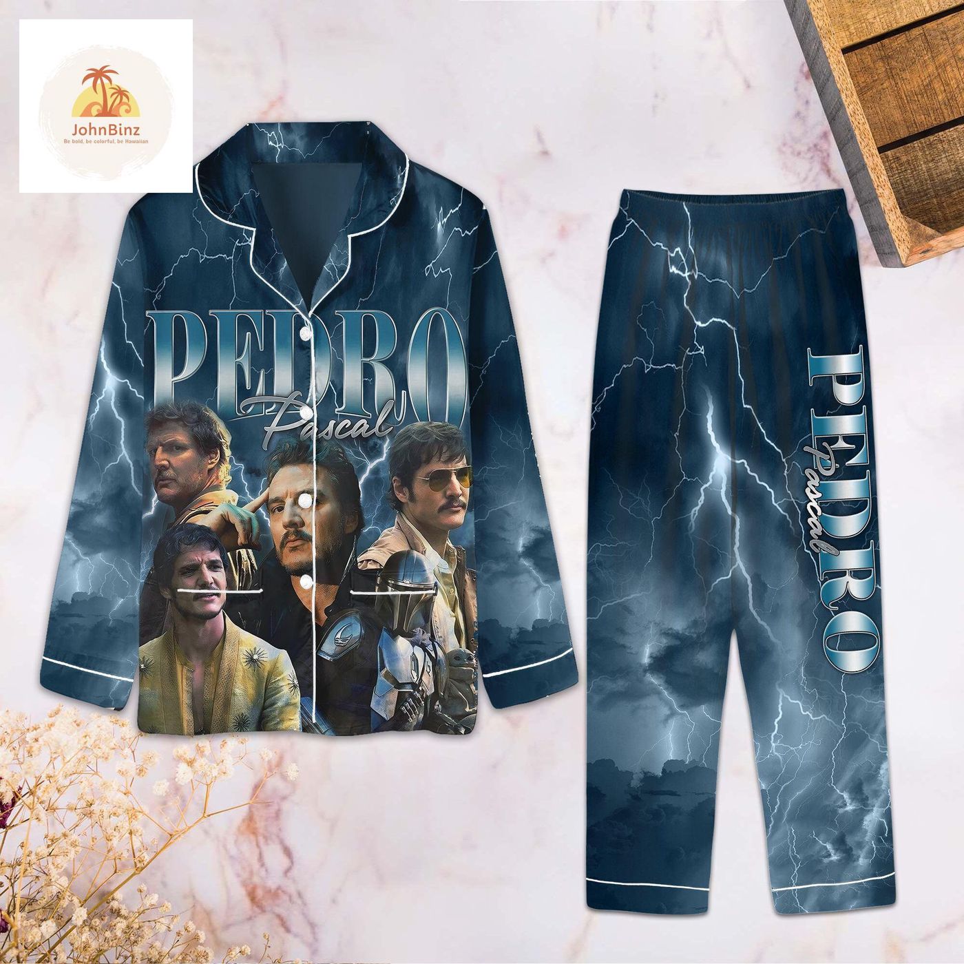 Vintage Pedro Pascal Pajamas: Movie-Inspired Daddy Set Perfect Gift For Her