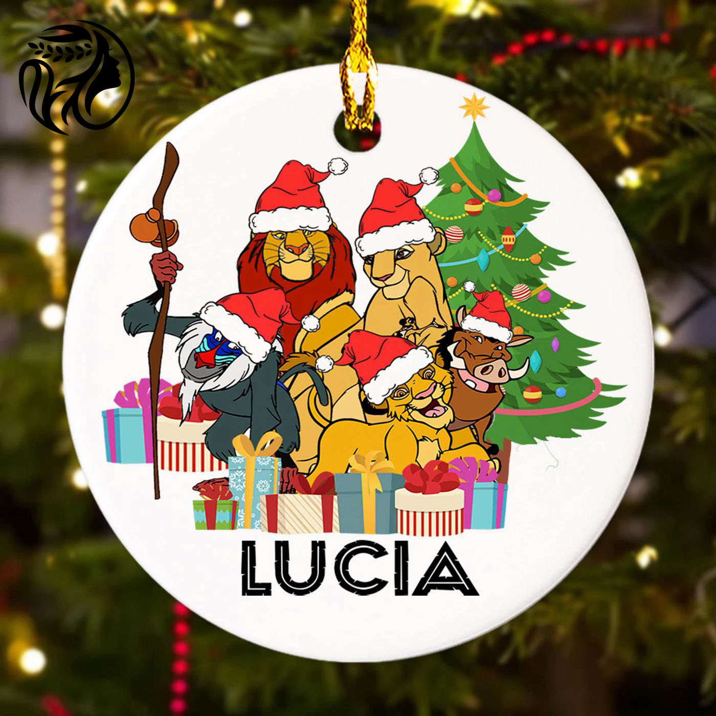 Customized Funny Lion Christmas Ornament 2024 Movie Character Decor Unique Xmas Gift for Kids