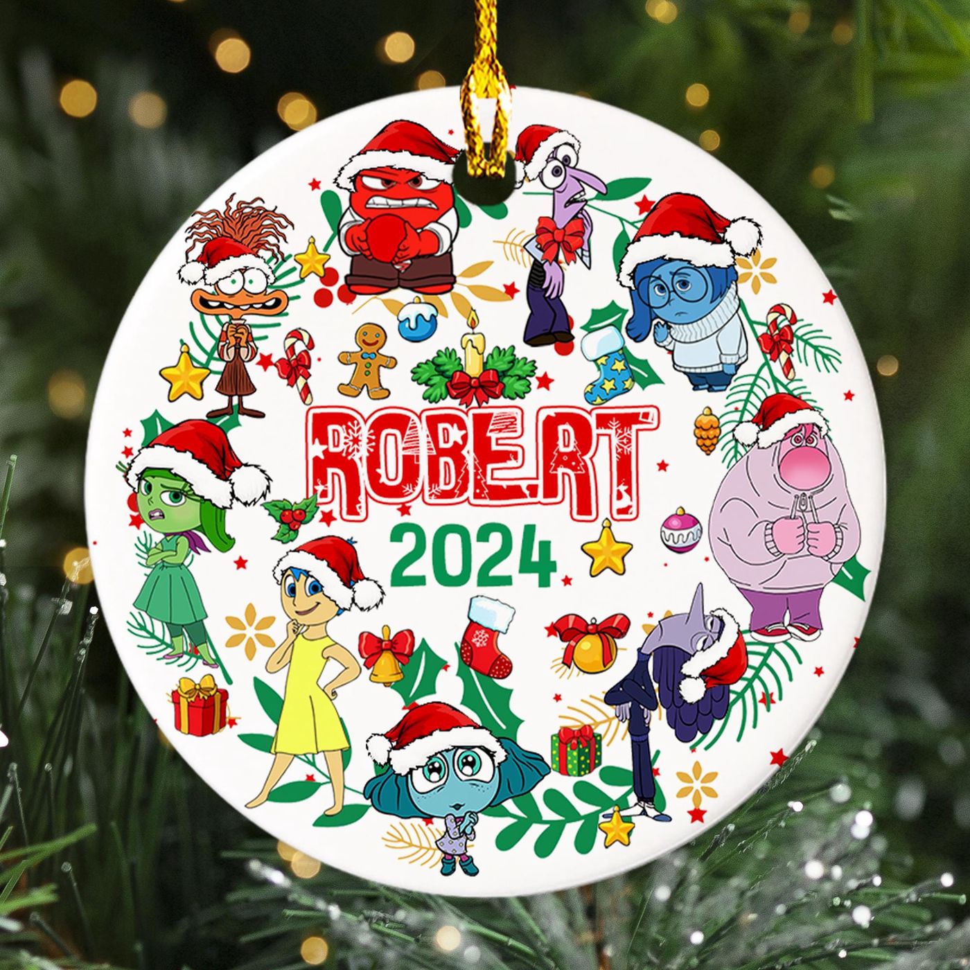 Unique Inside Out 2 Movie Characters Ornament – Custom Christmas Keepsake Decor 2024