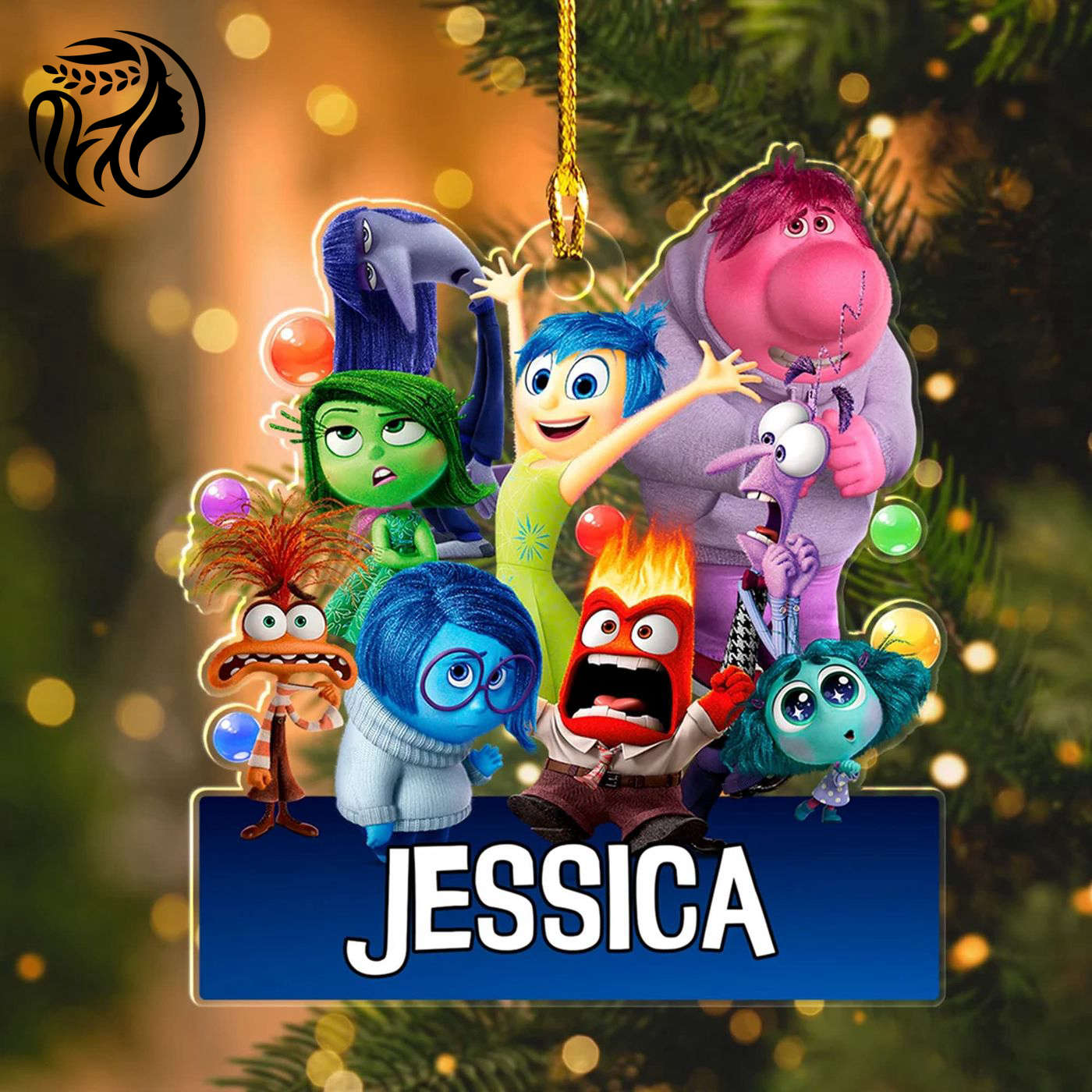 Inside Out Personalized Ornament: Characters Acrylic 2024 Keepsake for Anxiety Joy