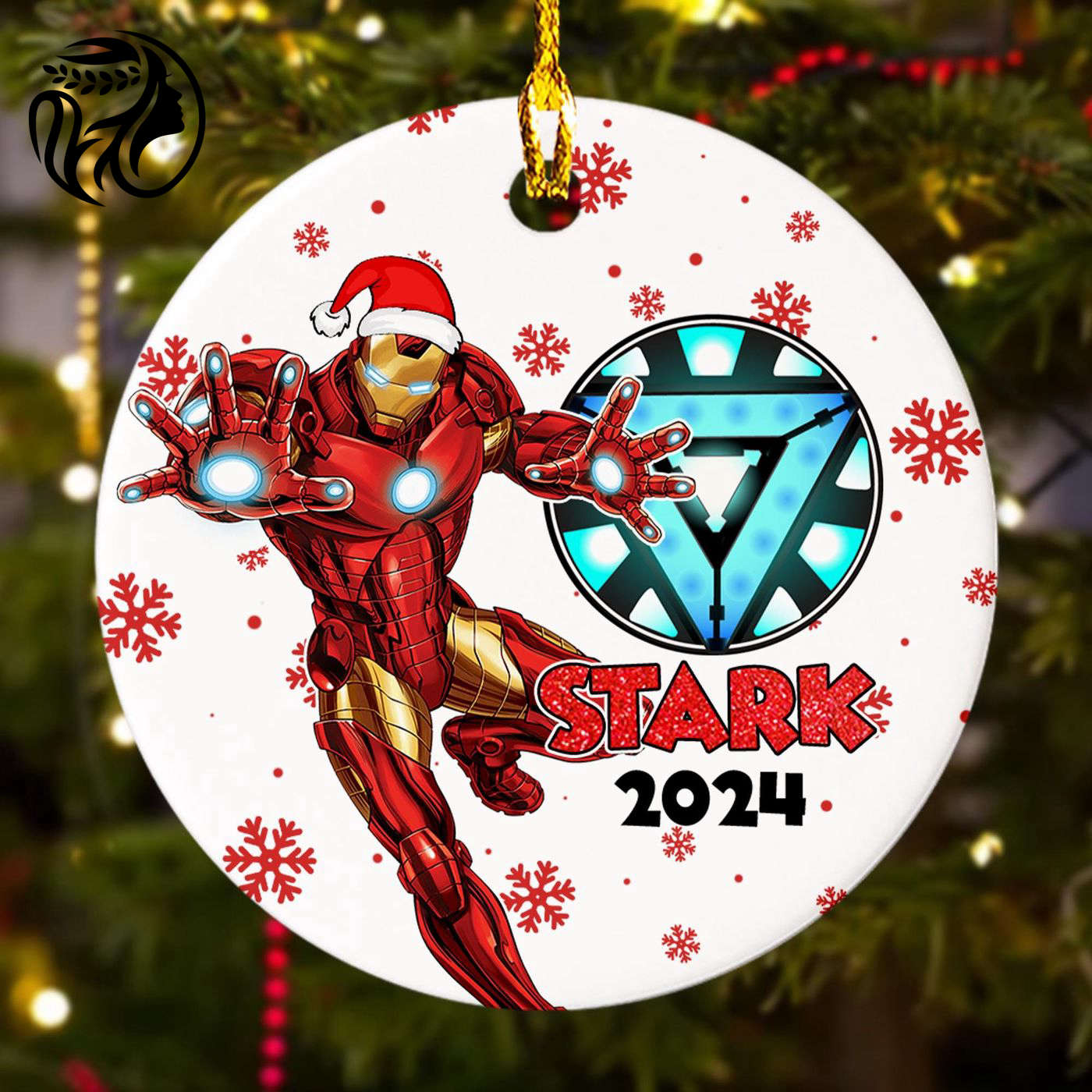 Customized Iron Hero Christmas Ornament – Superhero Movie Xmas Gift for Kids