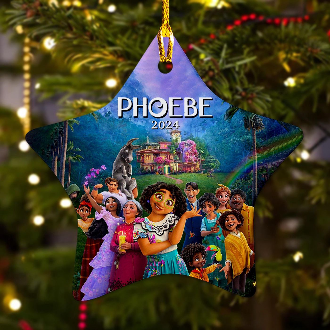 Magical Land Movie Ceramic Christmas Ornament – Personalized Madrigals Girl Character Customized 2024 Tree Decor & Kid s Gift