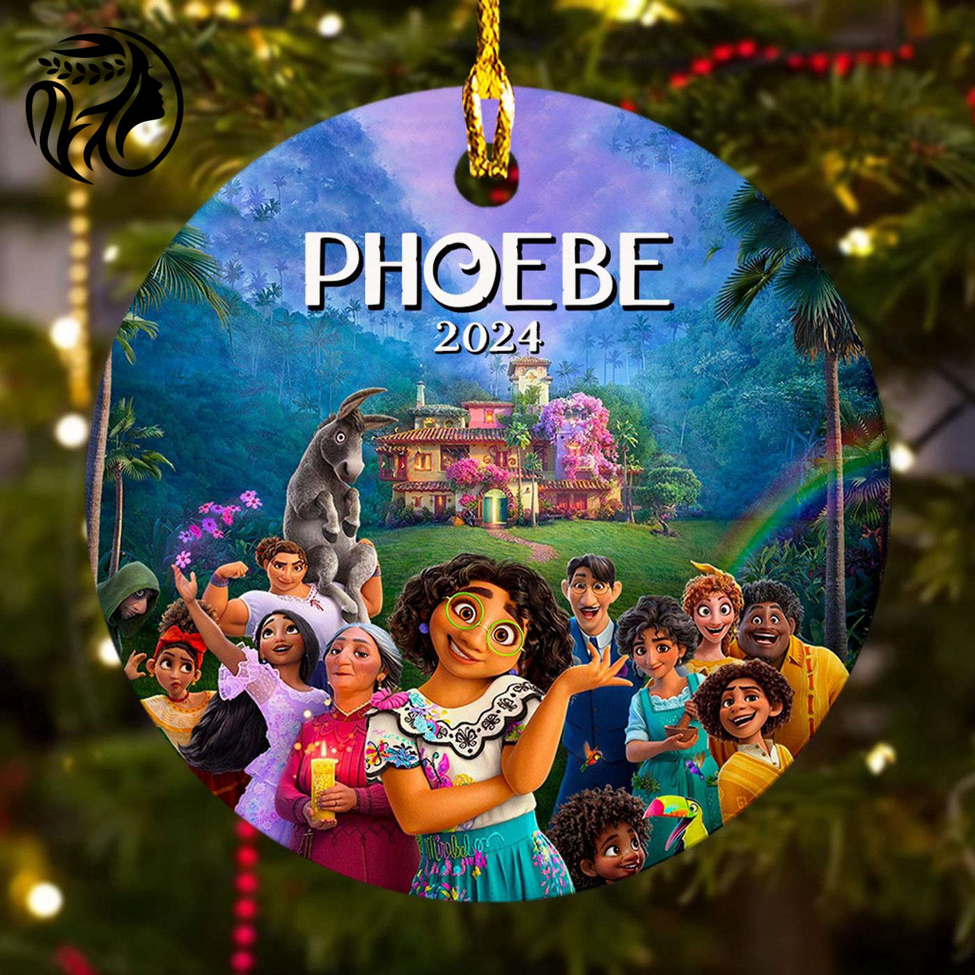 Magical Land Movie Ceramic Christmas Ornament – Personalized Madrigals Girl Character Customized 2024 Tree Decor & Kid s Gift