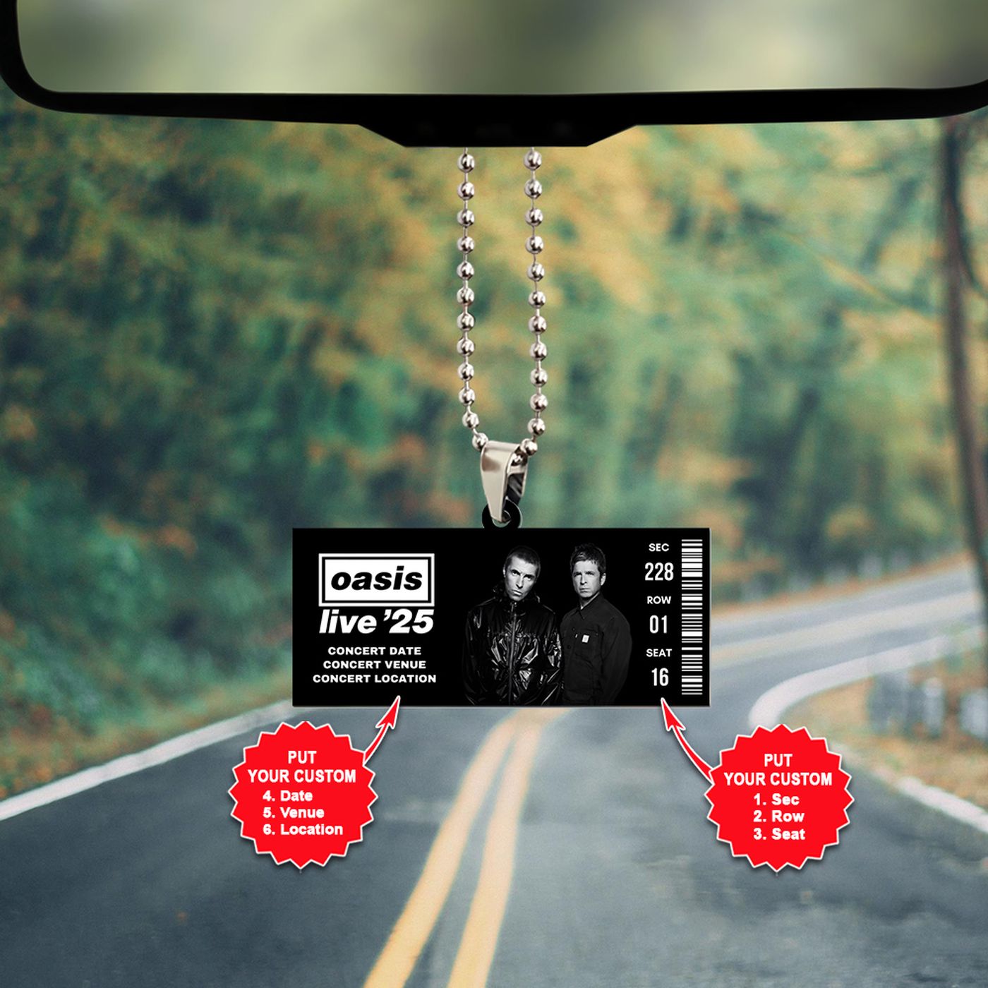 Personalized Oasis Band Custom Shape 2-sided Acrylic Car Ornament