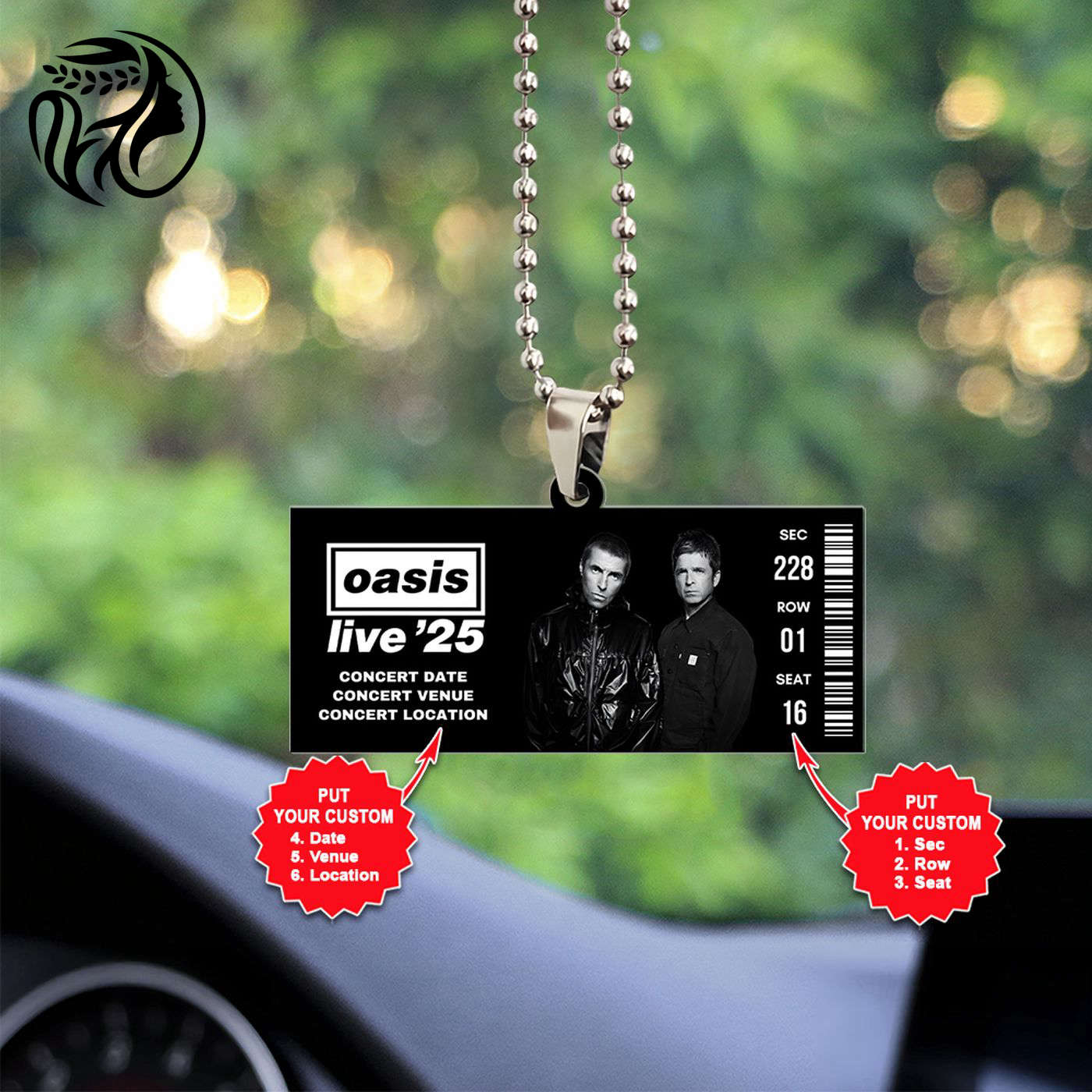 Personalized Oasis Band Custom Shape 2-sided Acrylic Car Ornament