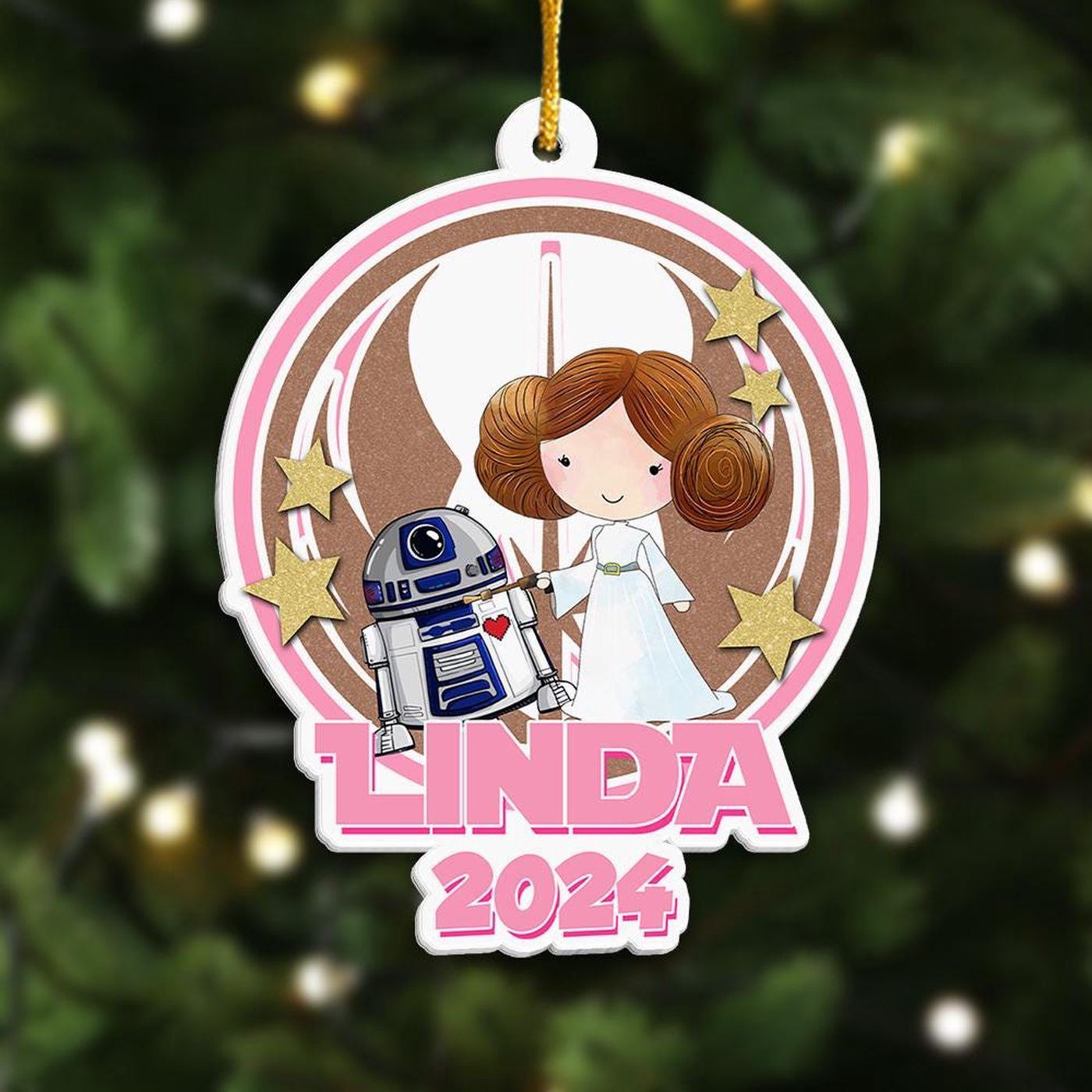 Customized Princess Ornament 2024: Cute American Movie Xmas Gift for Kids